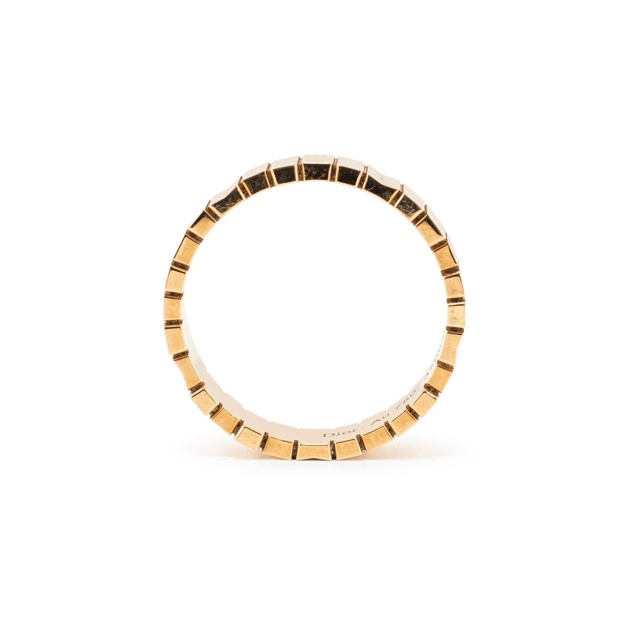 Men’s Christian Dior Gem Collection 18K Yellow Gold Band Ring