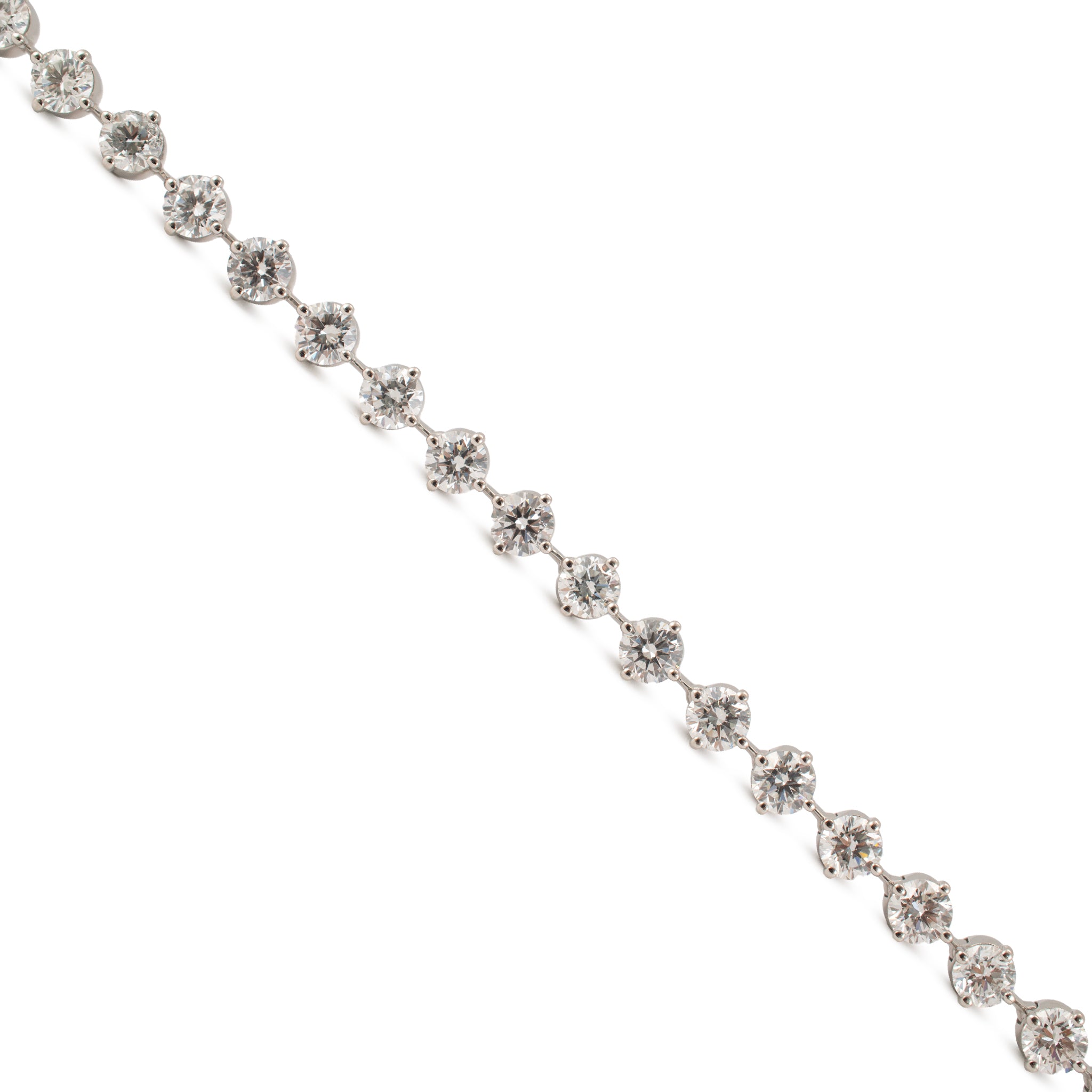 950 Platinum Ctw Lab Grown Diamond PIN Hinge Link Tennis Chain Necklace