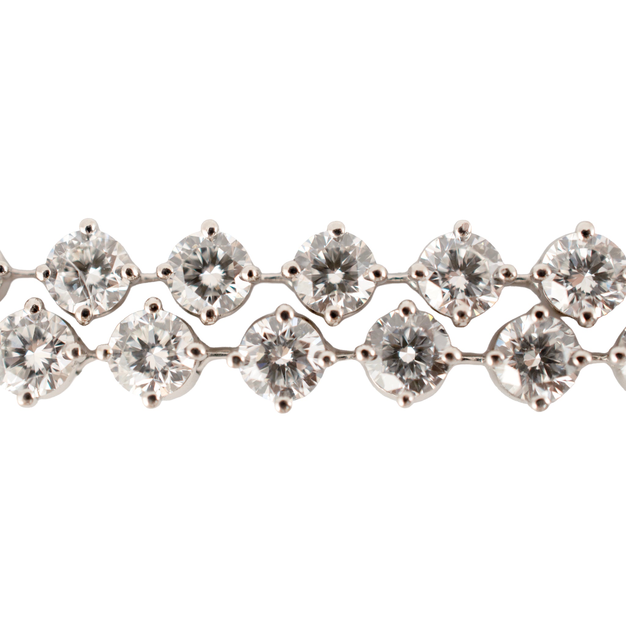 950 Platinum Ctw Lab Grown Diamond PIN Hinge Link Tennis Chain Necklace