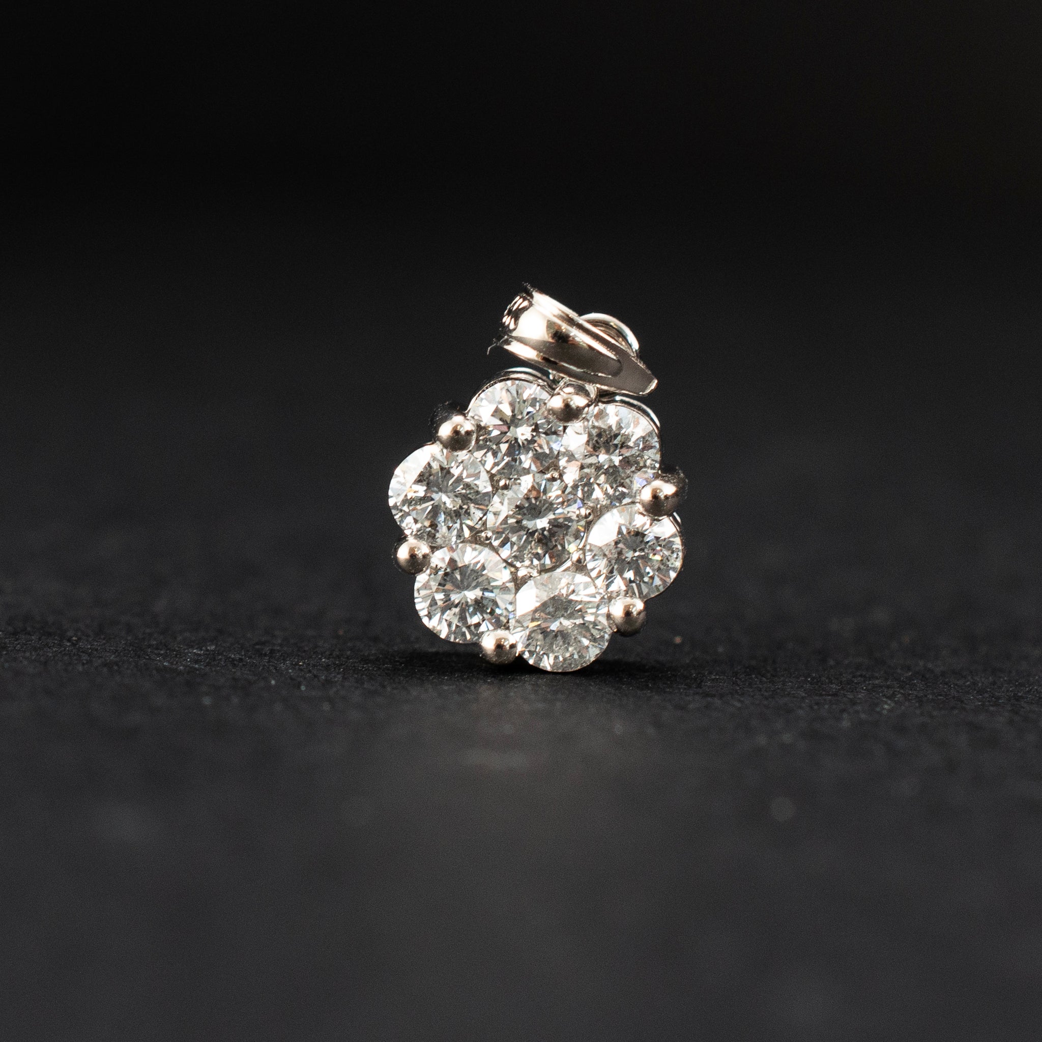 Pendant 1.05ct Diamond Cluster 14K White Gold Modern Style 451573 available at DJP Jewelers & Luxury Buyers