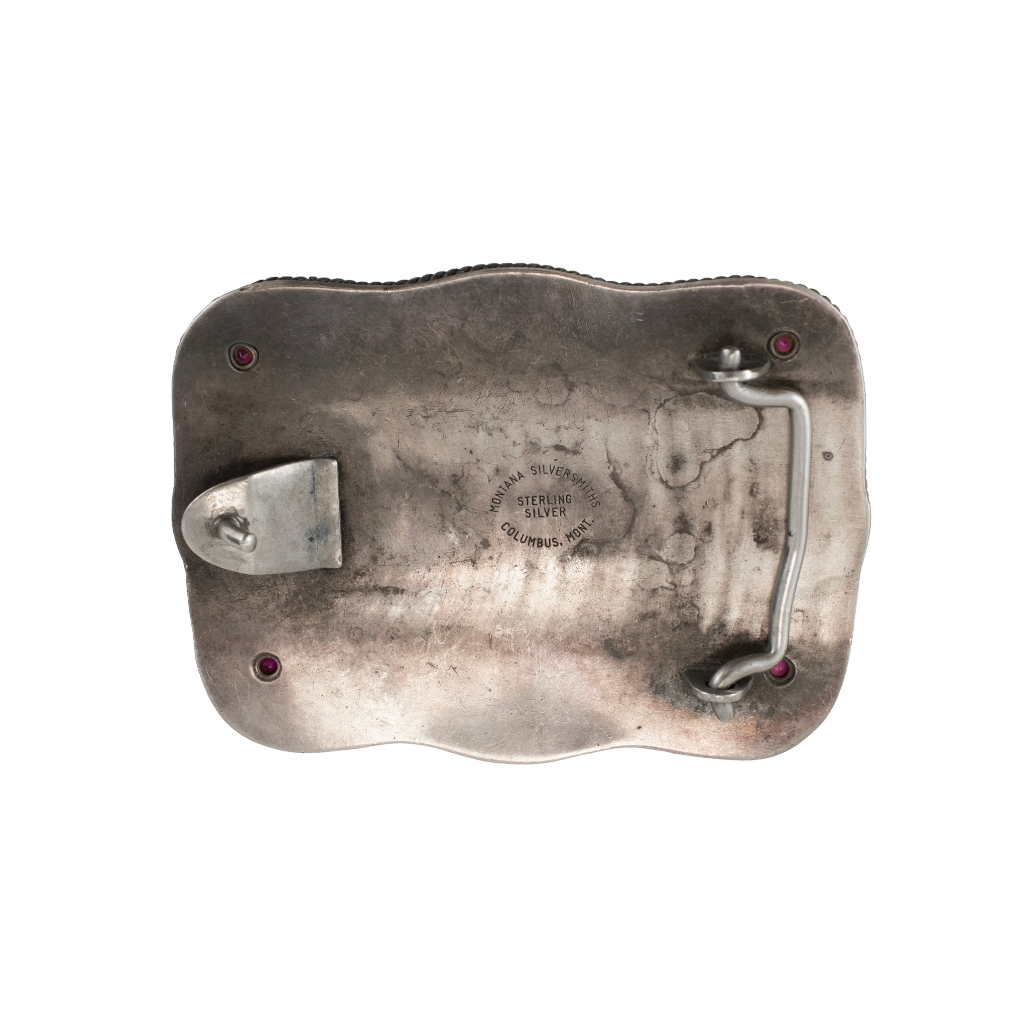Vintage 1982 Montana Silversmiths Sterling Silver Wkra Champion Belt Buckle