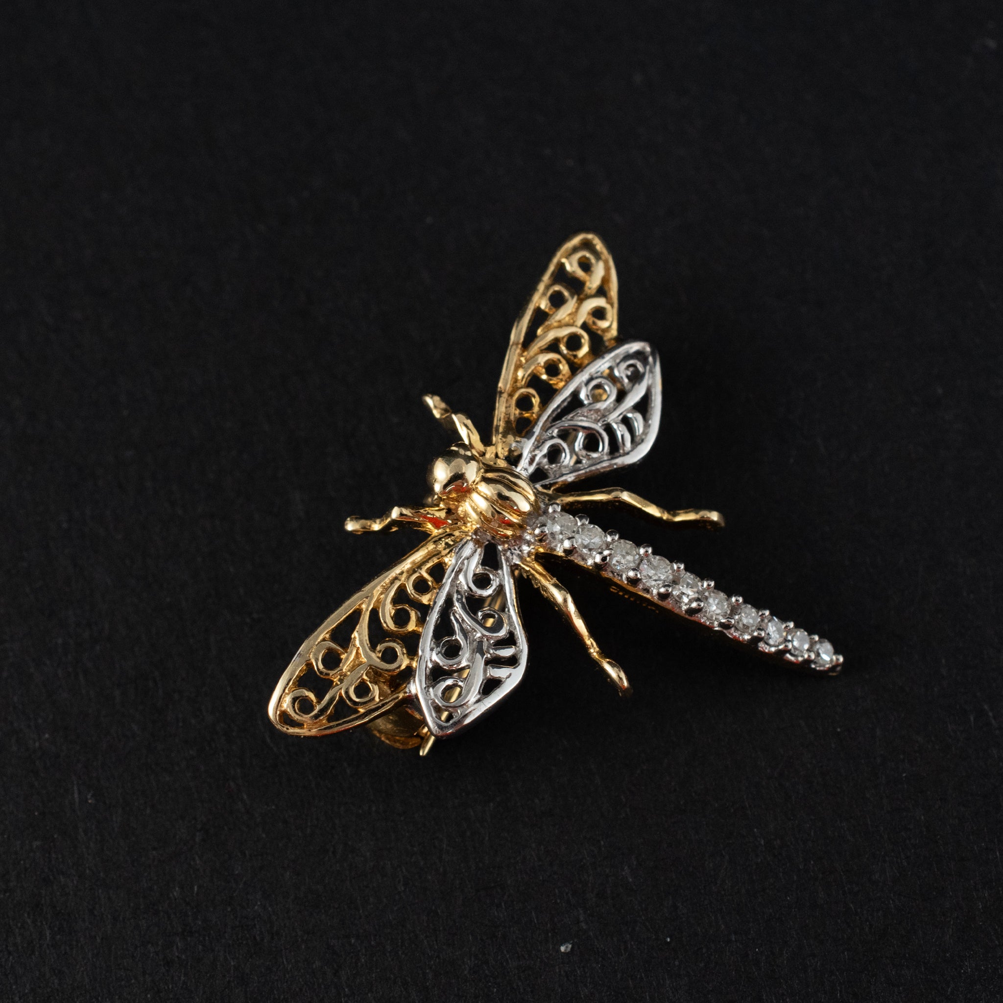 Pin & Brooch 14K White & Yellow Clip Vintage 451957 DJP Jewelers & Luxury Buyers