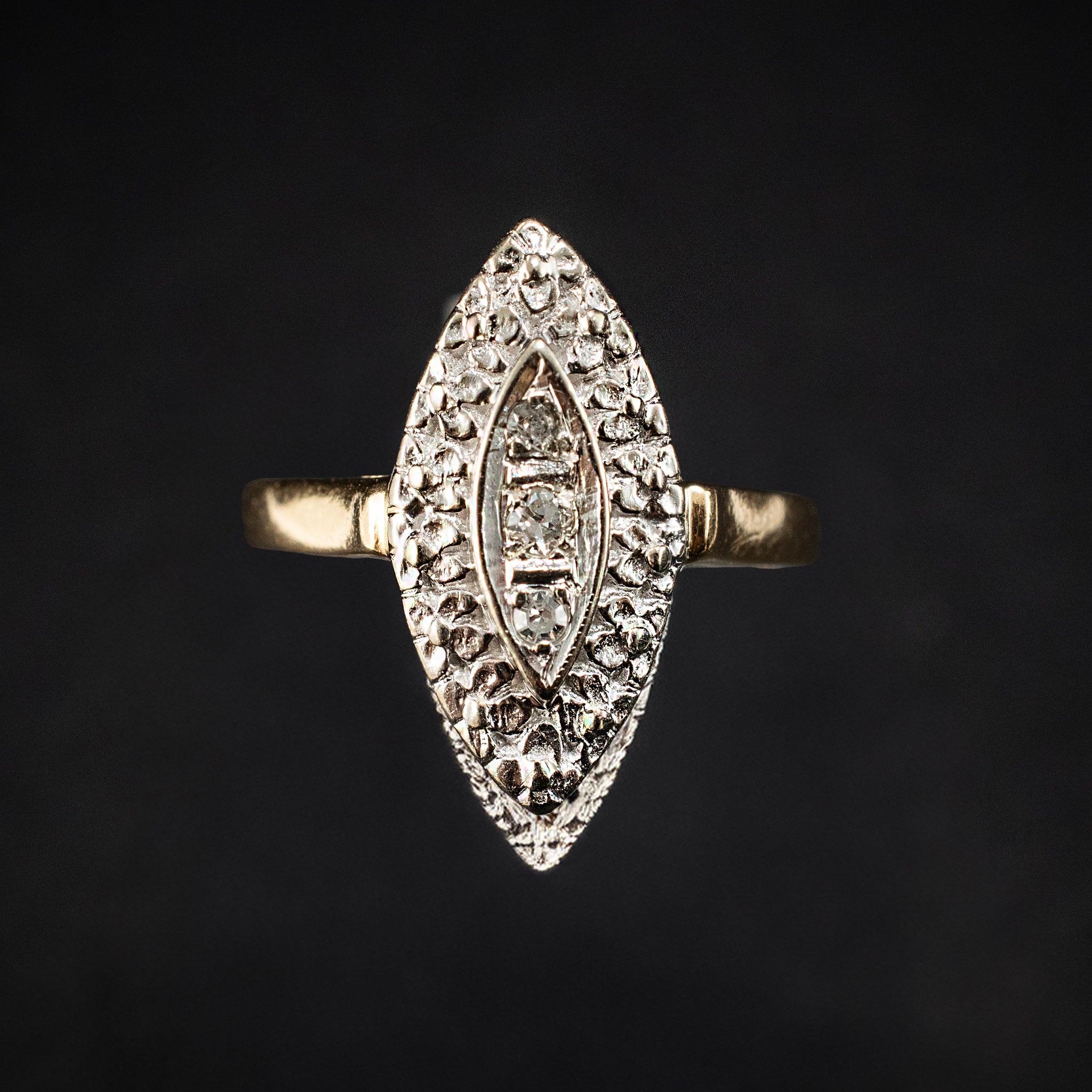 Cocktail & Statement Ring with Diamonds 14K Yellow Gold Art Deco 451969 available at DJP Jewelers & Luxury Buyers