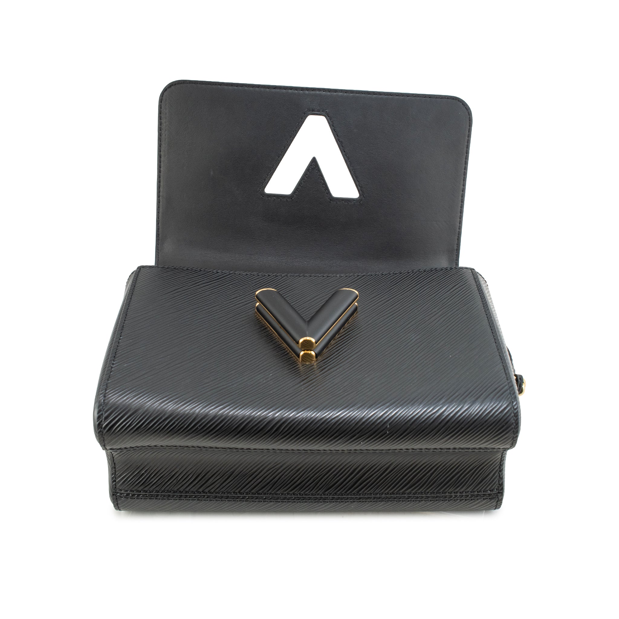 Louis Vuitton Twist MM Black Epi Leather Gold-Tone Chain Shoulder Bag