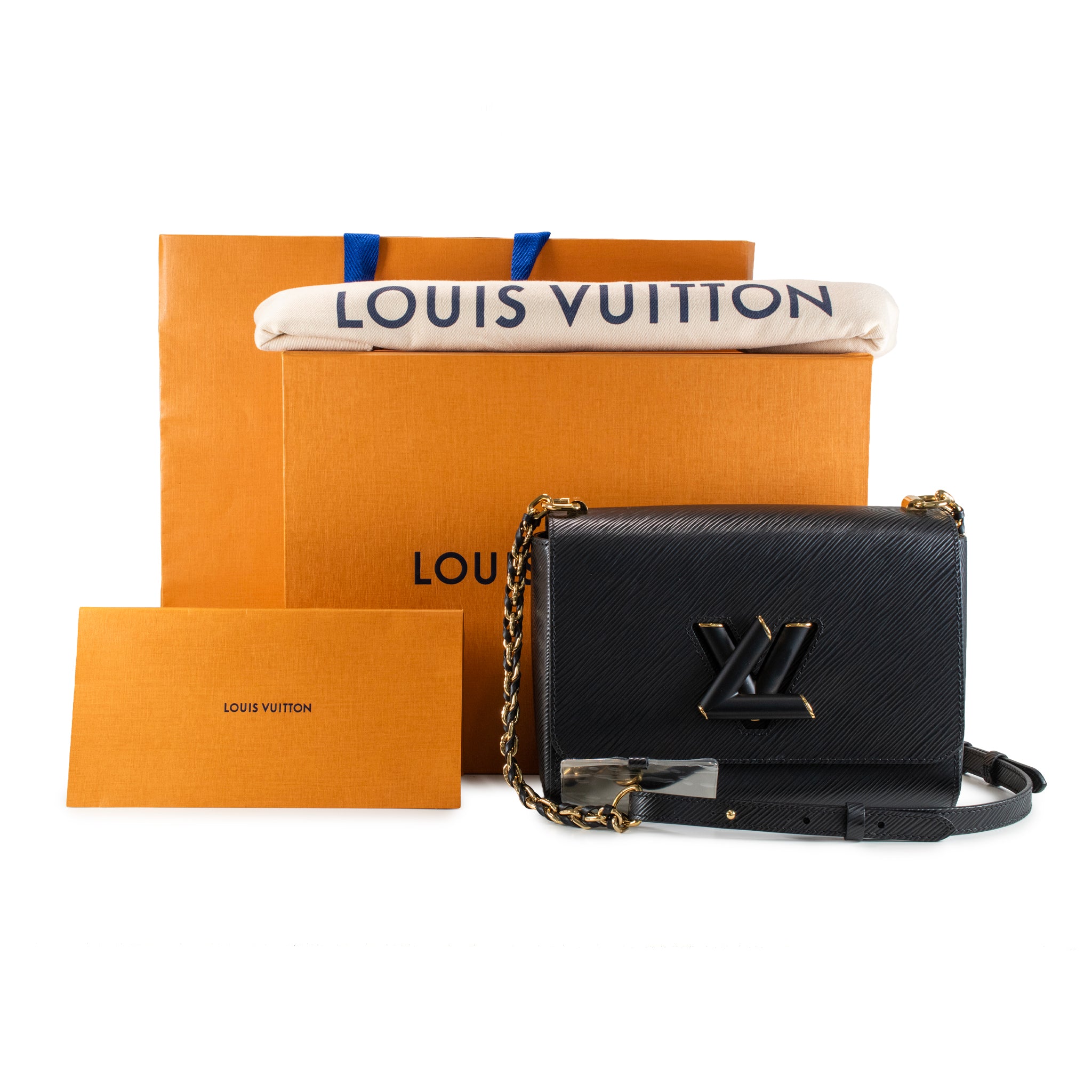 Louis Vuitton Twist MM Black Epi Leather Gold-Tone Chain Shoulder Bag