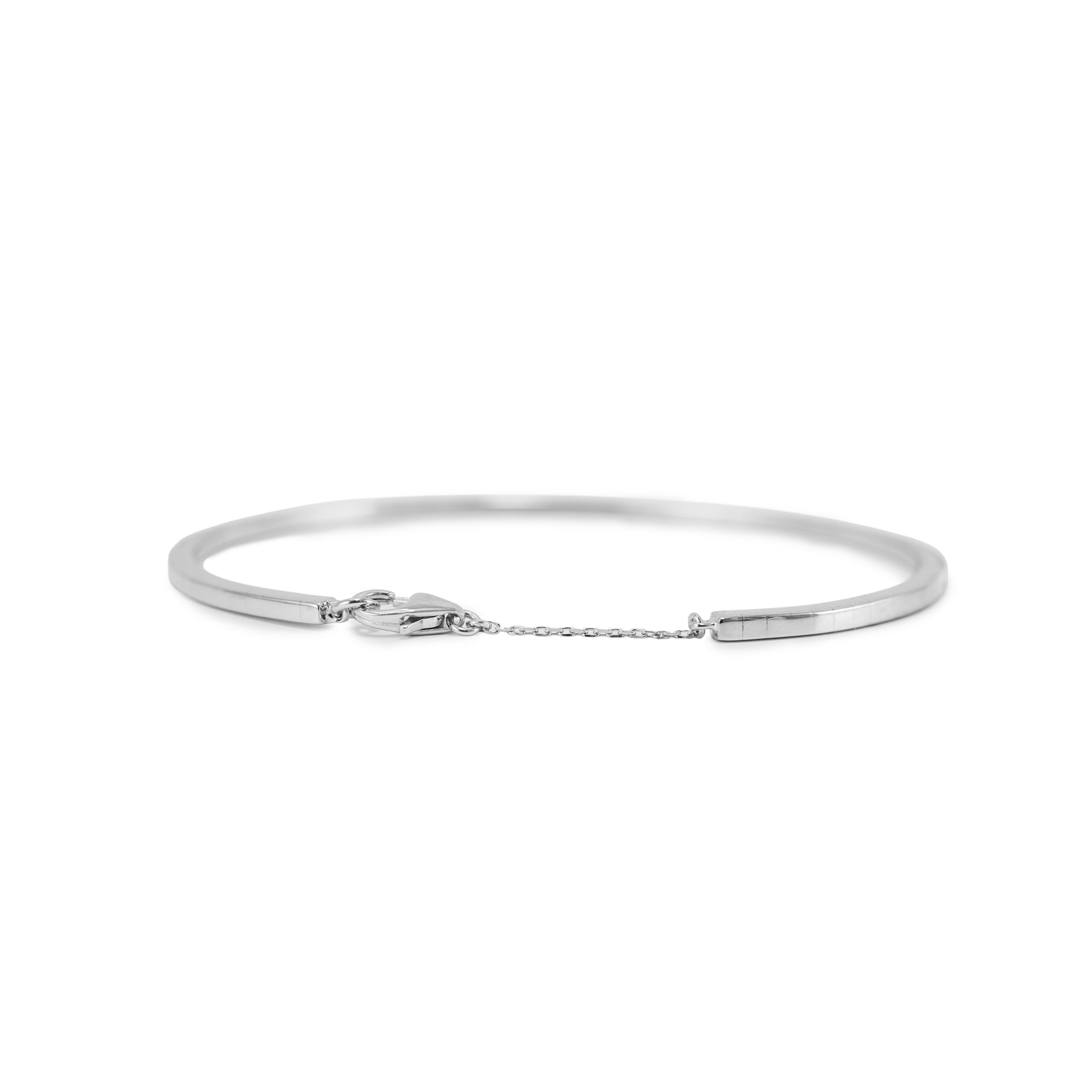 Ladies 14K White Gold 1.50ctw Diamond Flexible Tennis Bangle Bracelet