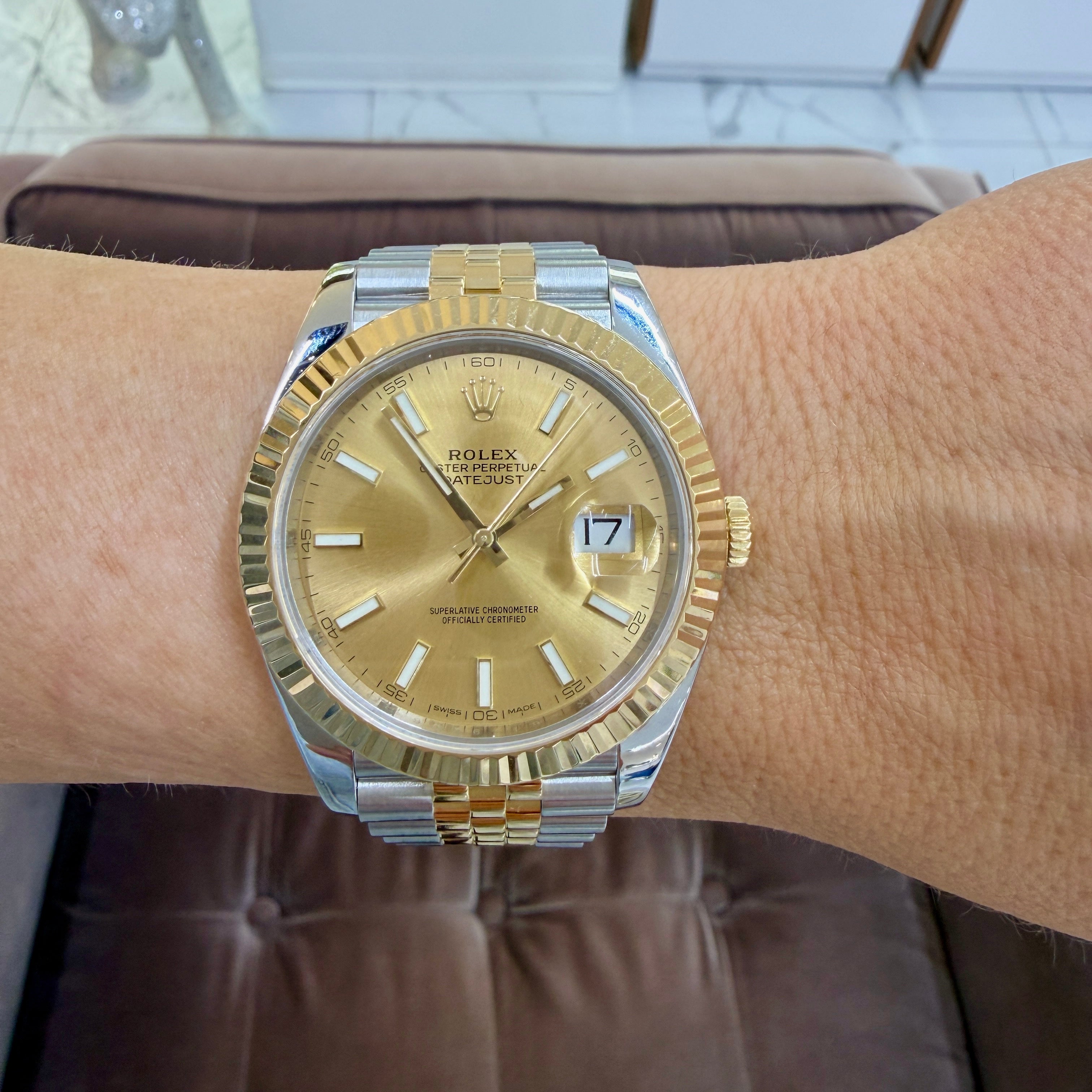 ジャンク品、動きません ROLEX Datejust 自動巻 ゴールド/シルバー