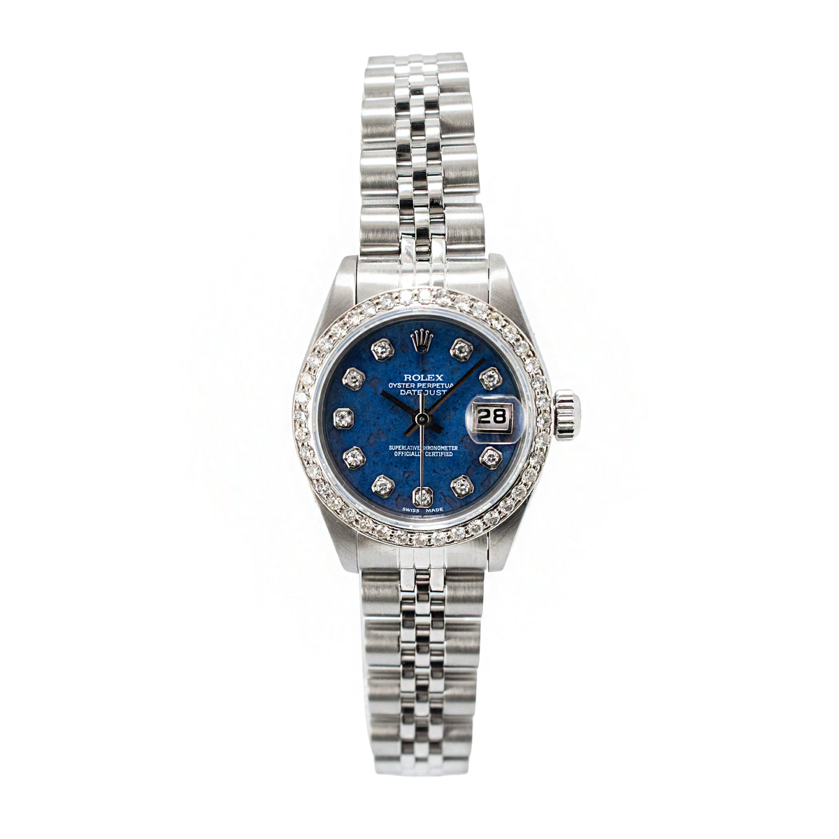 Allude‎ Diamond Watch women’s japan movement Blue Dial Womens Diamond Stainless Steel Rolex Watch | 26Mm | Light  main image 4