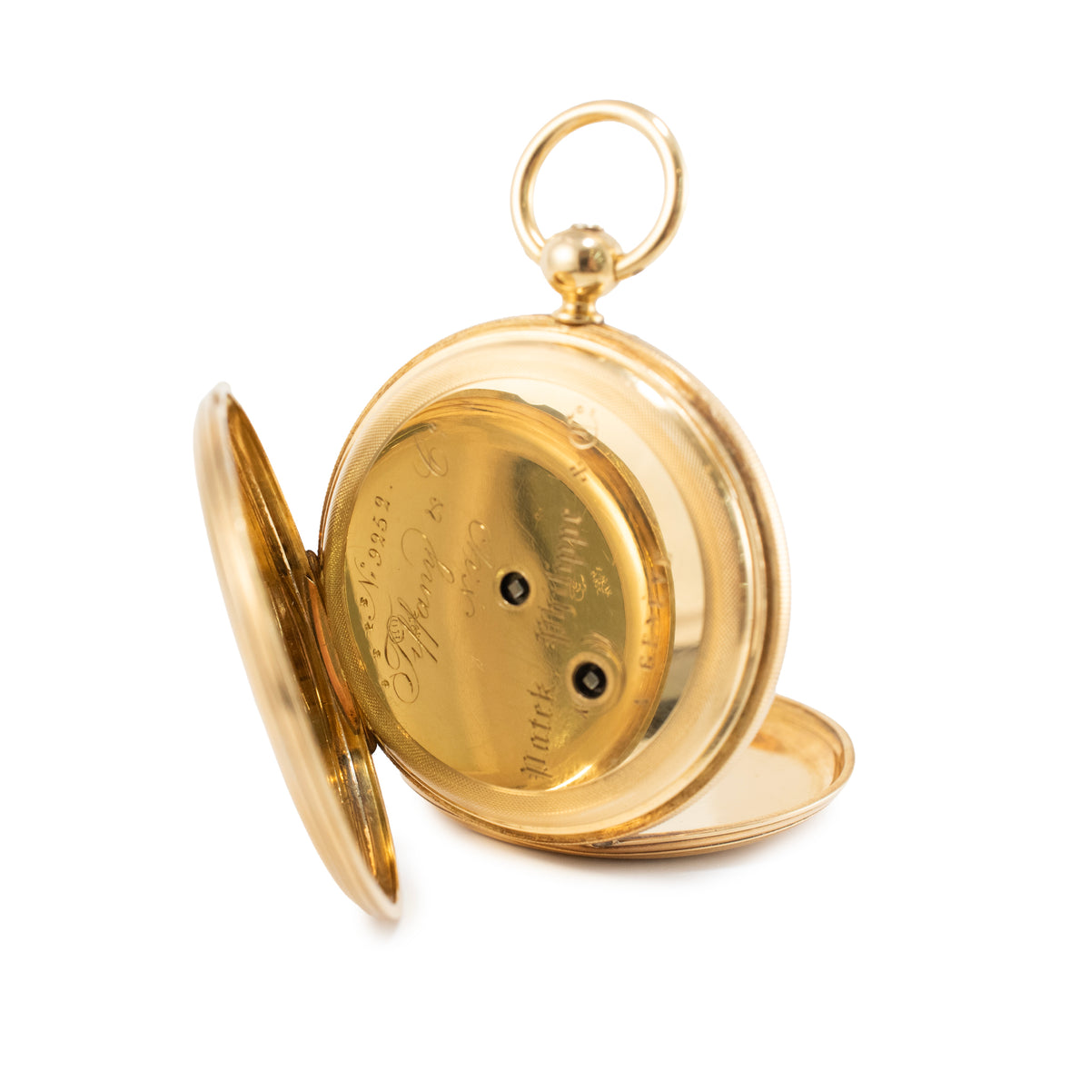 1853 Archive Antique Patek Philippe Tiffany & Co. 18K Gold Key-Wind Pocket Watch