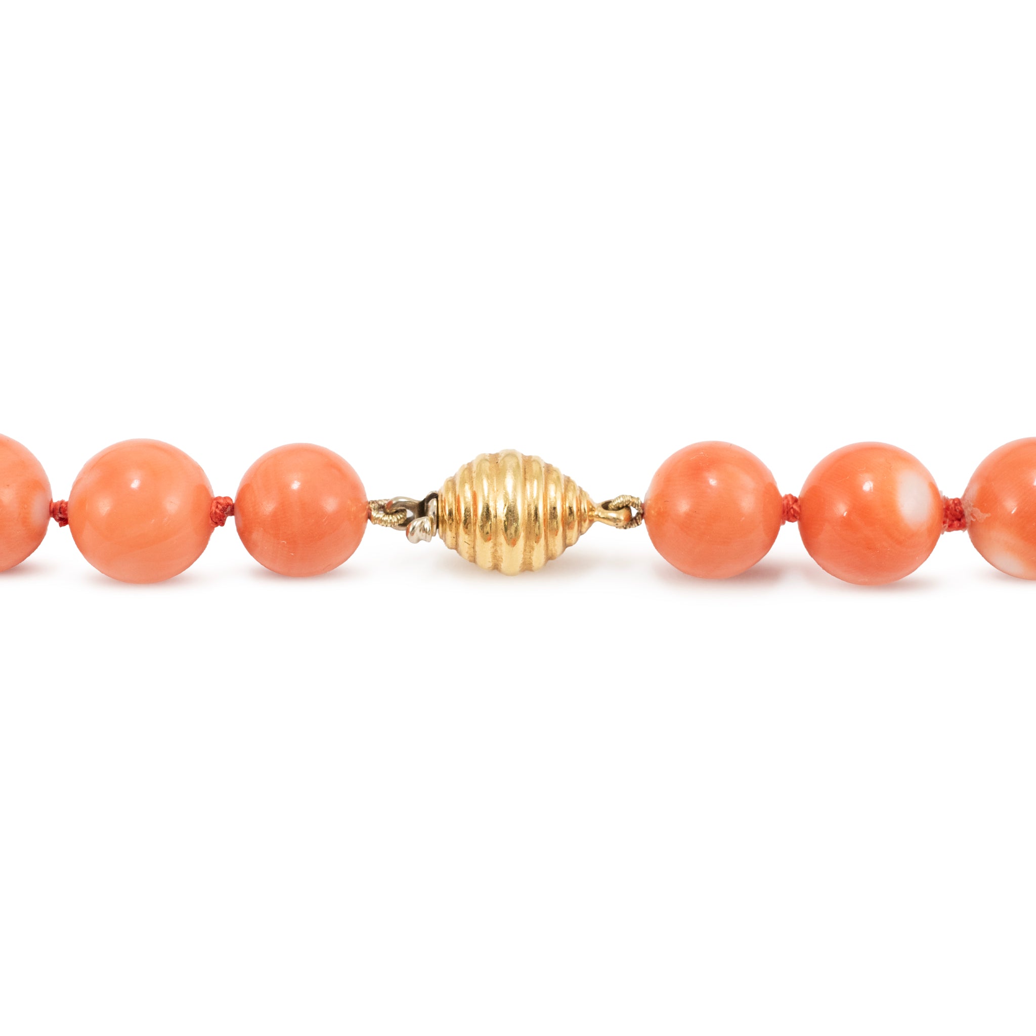 Vintage 18K Yellow Gold 1915 23K Austrian Gold Coin Coral Bead Station Necklace