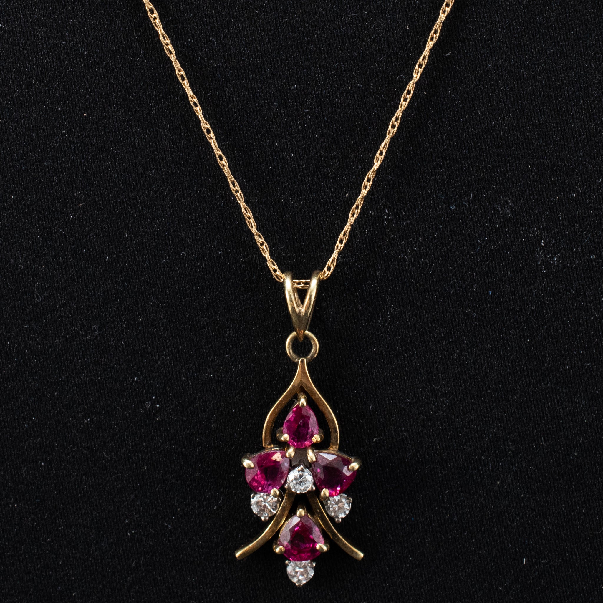 Chain Necklace 14K Yellow Cluster Vintage 452292 DJP Jewelers & Luxury Buyers