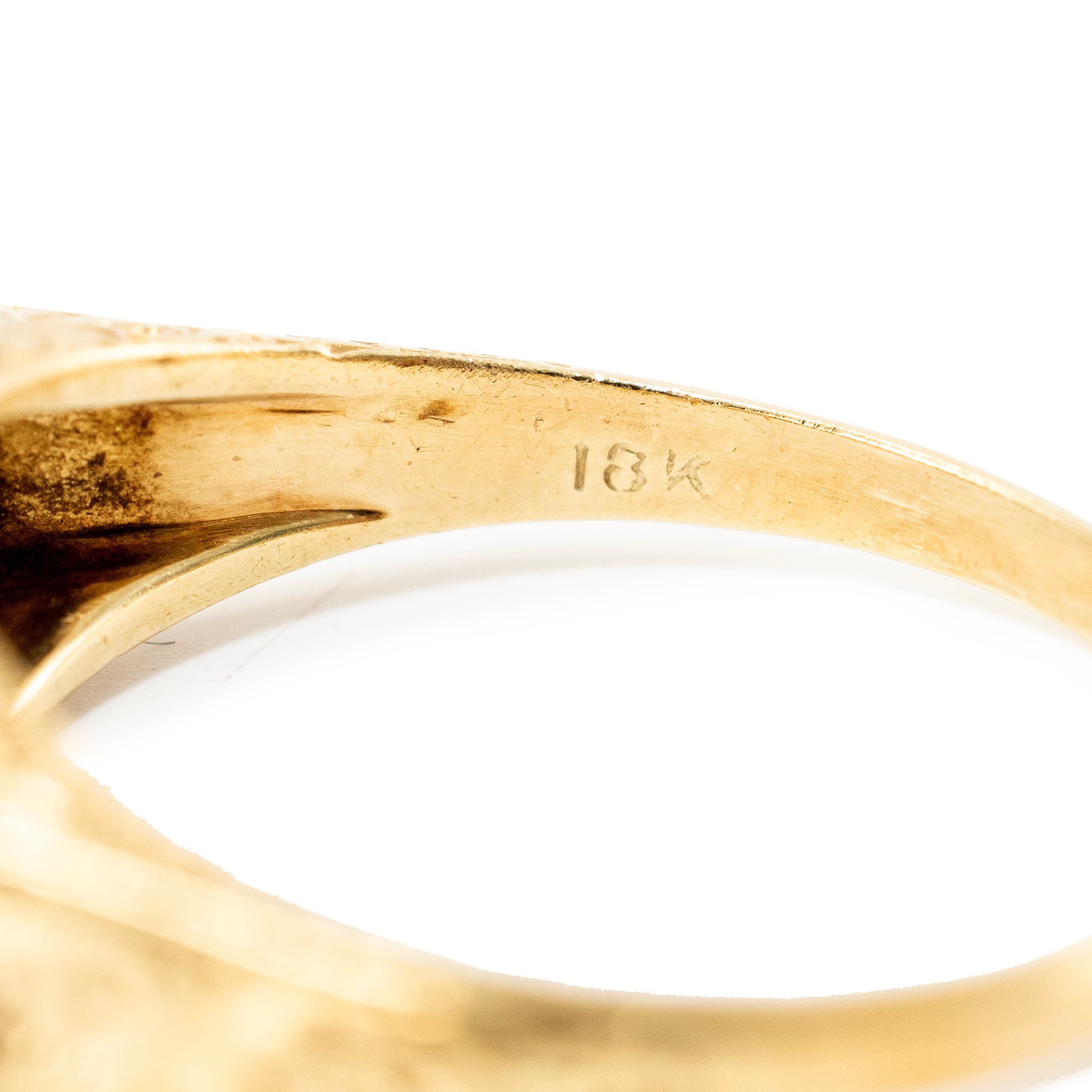 Antique Art Deco 18K & 14K Gold 0.70ct Old Diamond Three Stone Engagement Ring