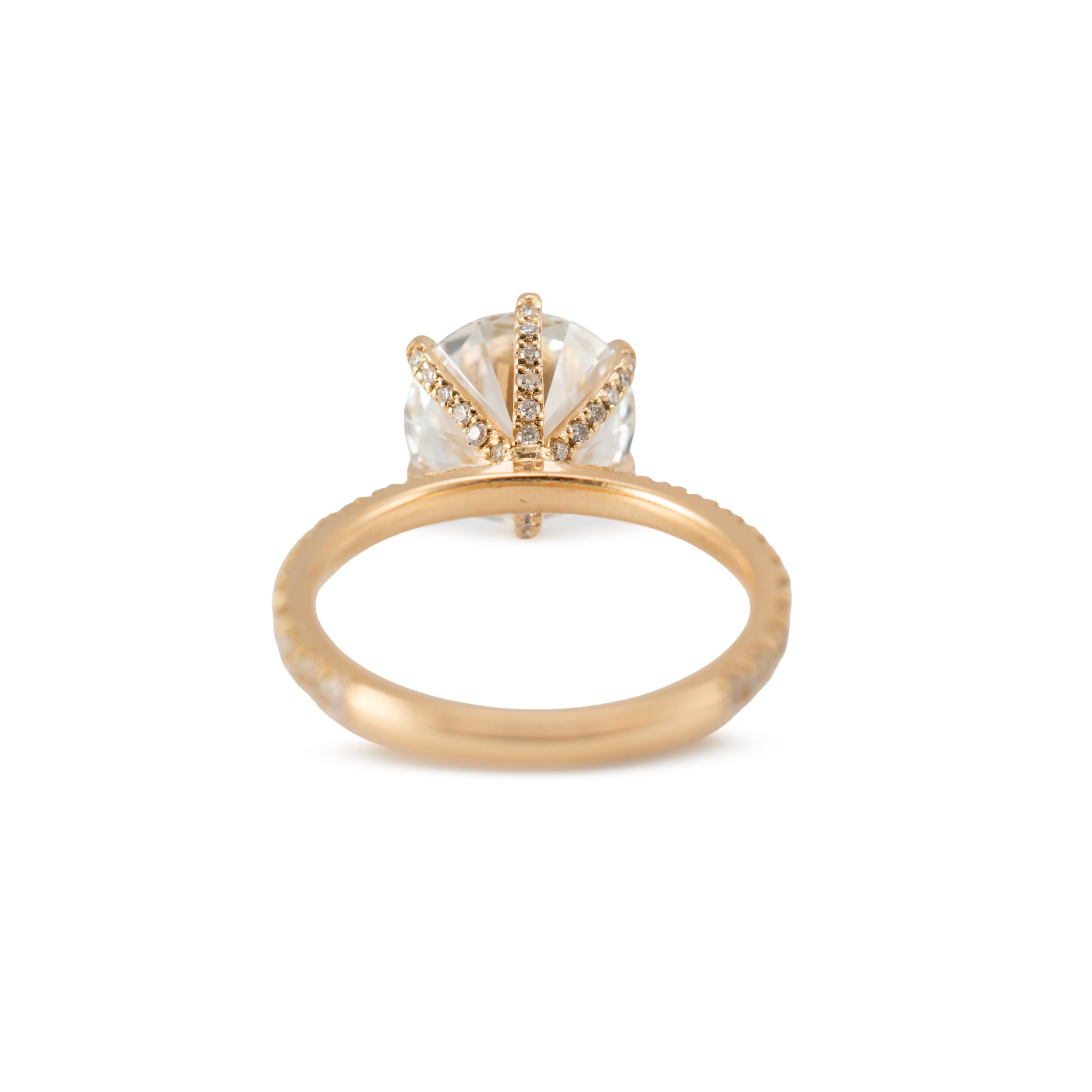 18K Yellow Gold 4.82ctw Round Brilliant Lab Grown Diamond Engagement Ring