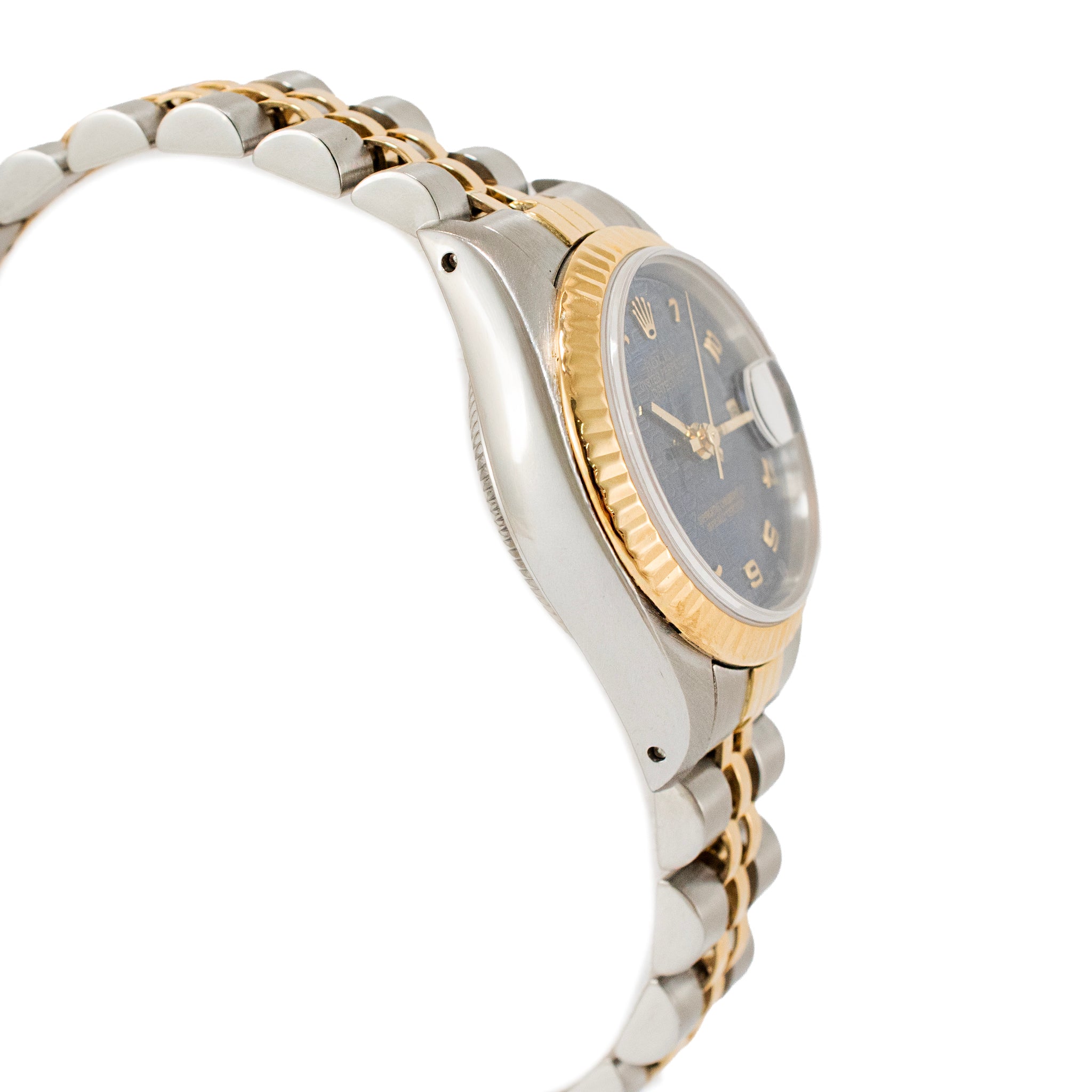 Ladies Rolex Datejust 26MM 69173 Jubilee Anniversary Dial 18K Gold Steel Watch