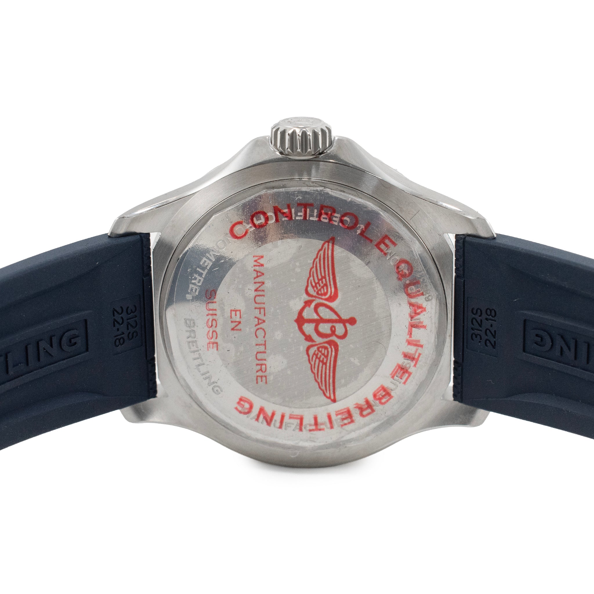 Breitling Superocean 42MM a17375e71g1s1 White Dial Blue Rubber Band Steel Watch