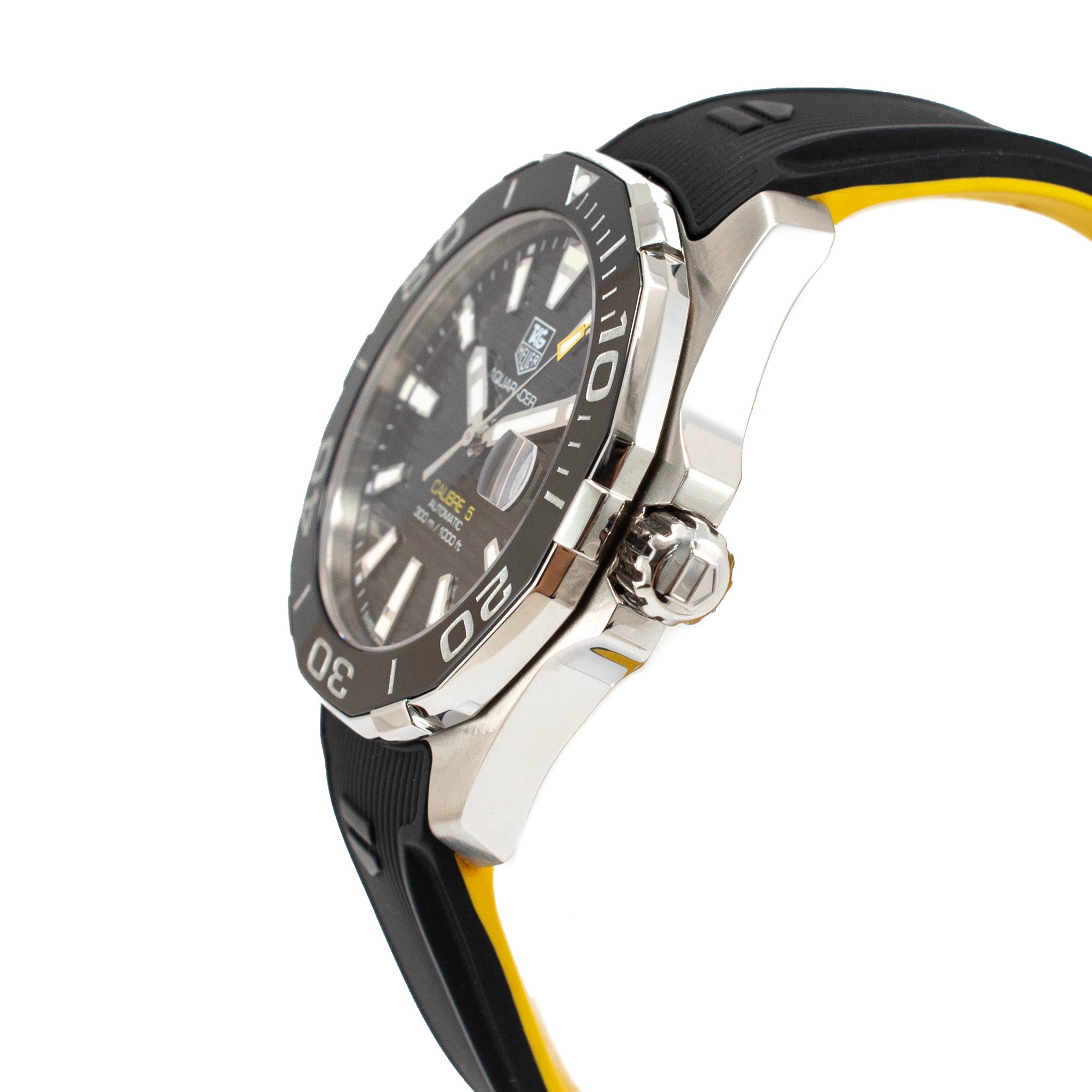 Tag Heuer Aquaracer 41MM way211a.ft6068 Black Dial Rubber Band Steel Watch