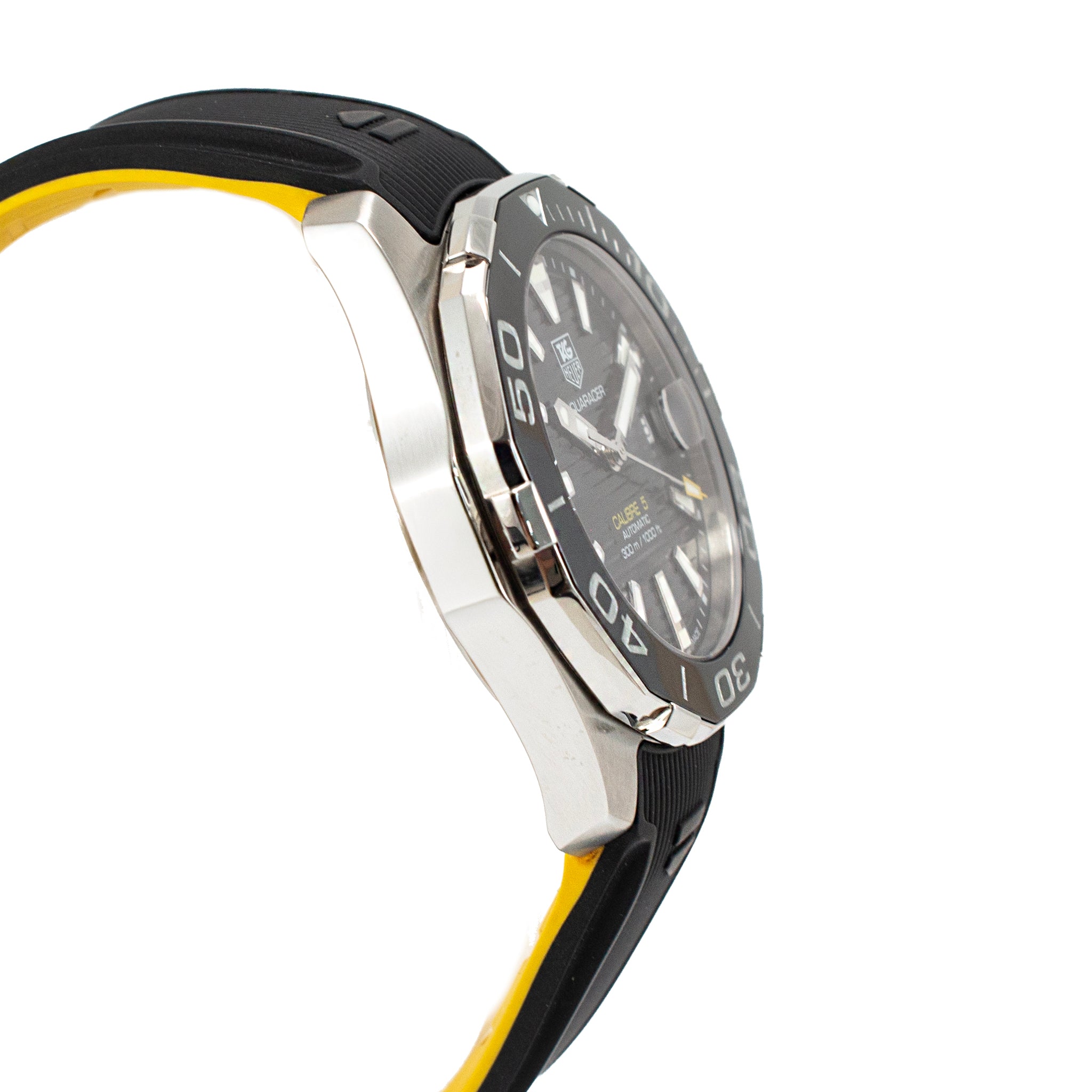Tag Heuer Aquaracer 41MM way211a.ft6068 Black Dial Rubber Band Steel Watch