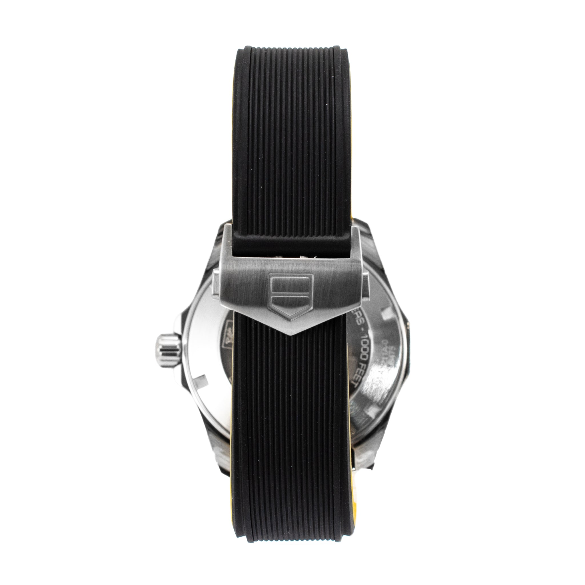 Tag Heuer Aquaracer 41MM way211a.ft6068 Black Dial Rubber Band Steel Watch