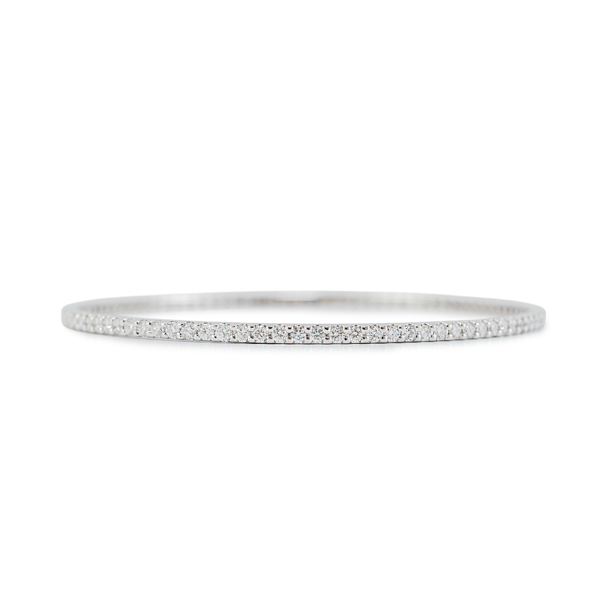 Sonia B Designs 14K White Gold 2.58ct Diamond Full Eternity Bangle Bracelet