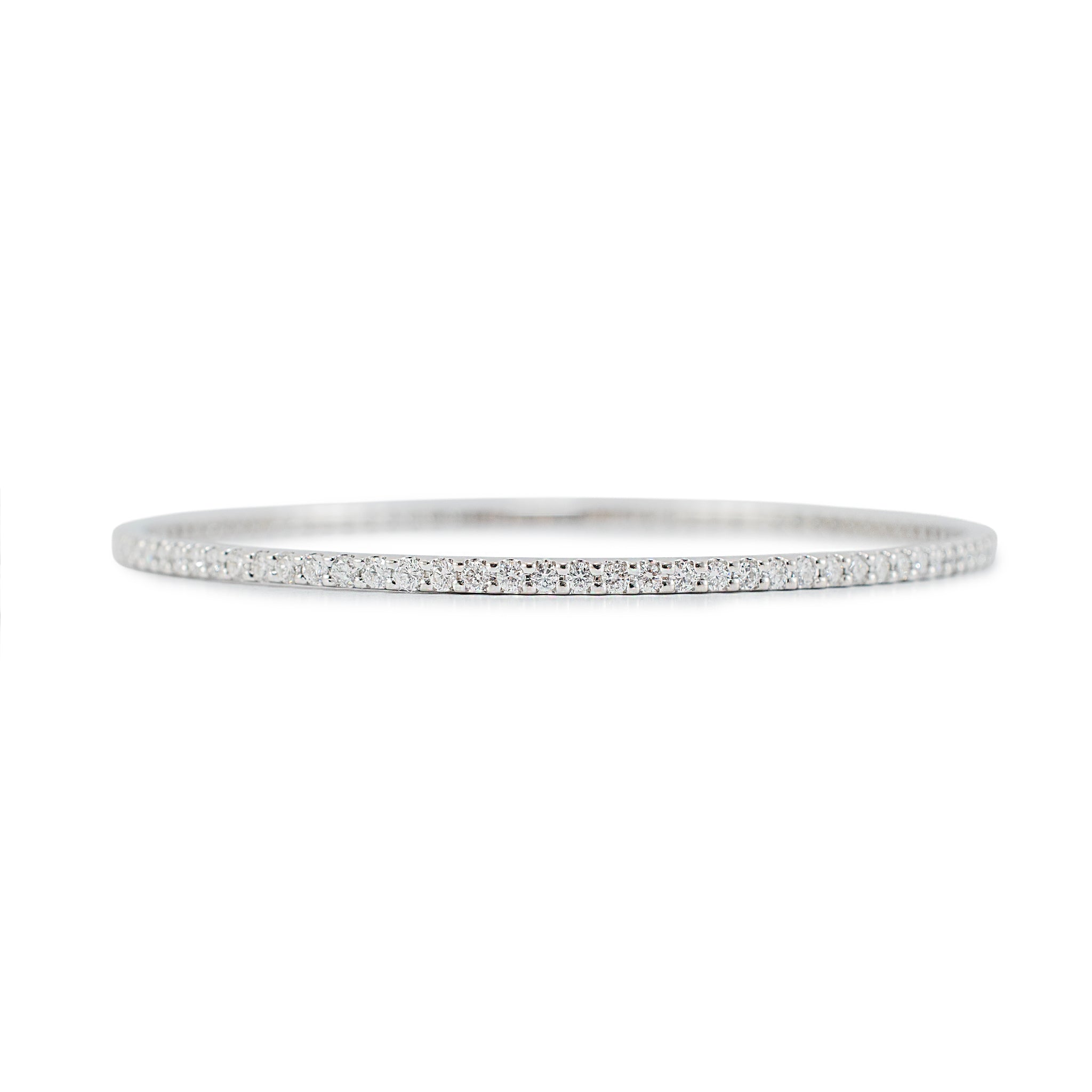 Sonia B Designs 14K White Gold 2.58ct Diamond Full Eternity Bangle Bracelet