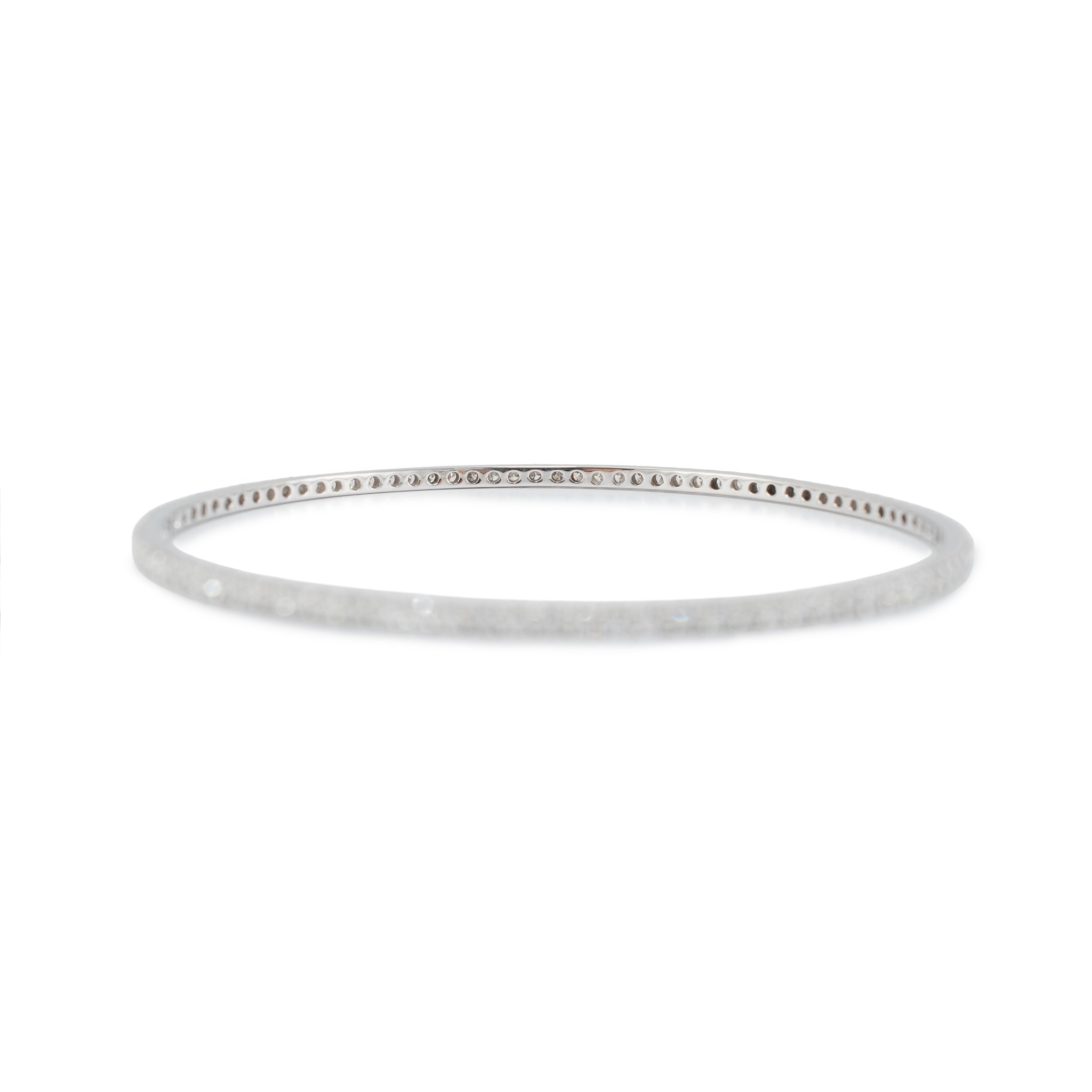 Sonia B Designs 14K White Gold 2.58ct Diamond Full Eternity Bangle Bracelet