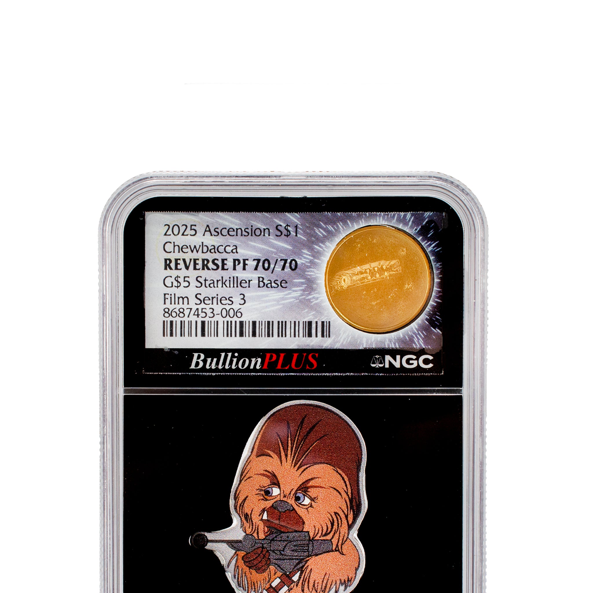 2025 Ngc PF70/70 Star Wars Chewbacca 1/10 Oz Gold & 1OZ Fine Silver Bullion Set