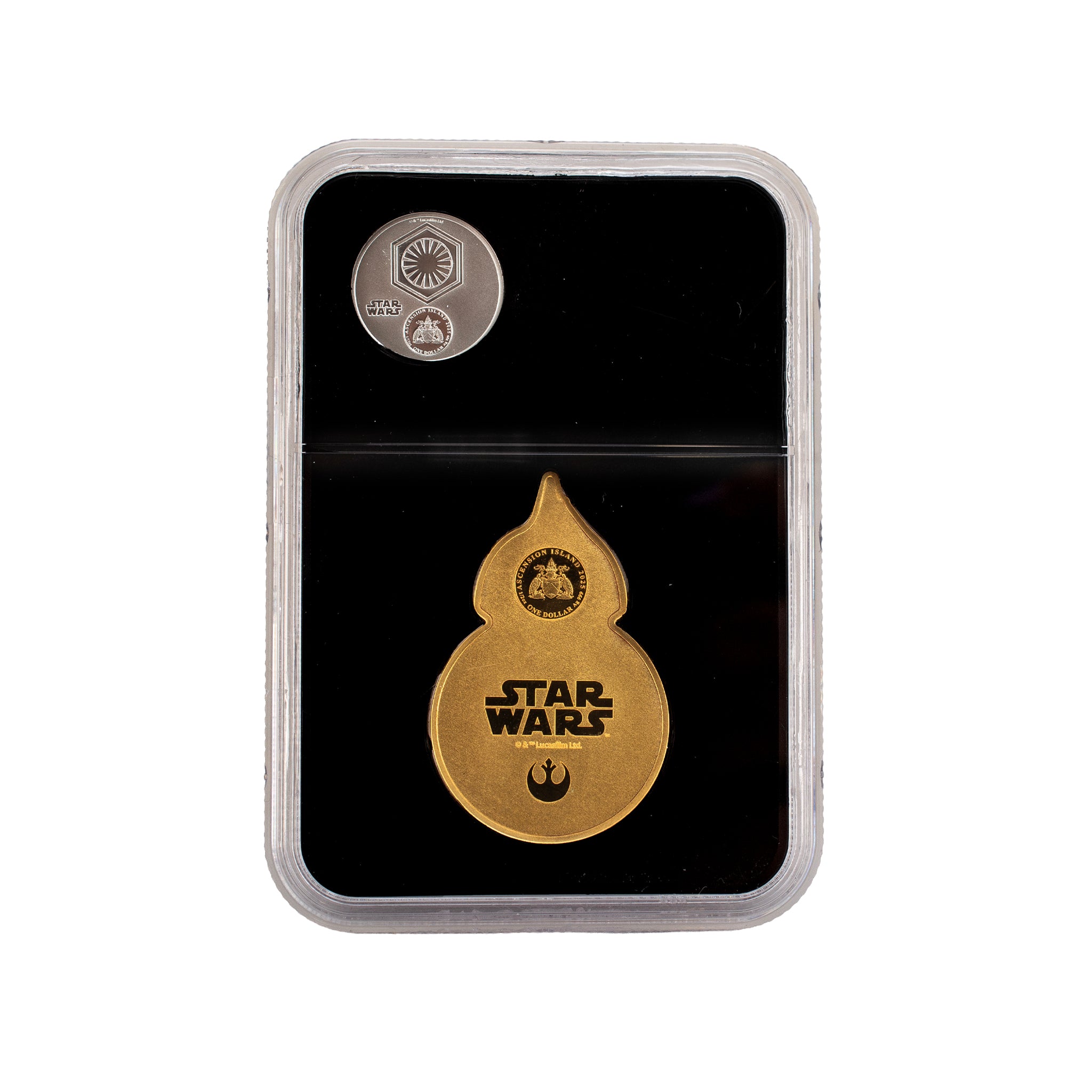 2025 Ngc PF70/70 Star Wars Bb-8 Gilt 0.6 Oz Silver Starkiller Base Bullion Set