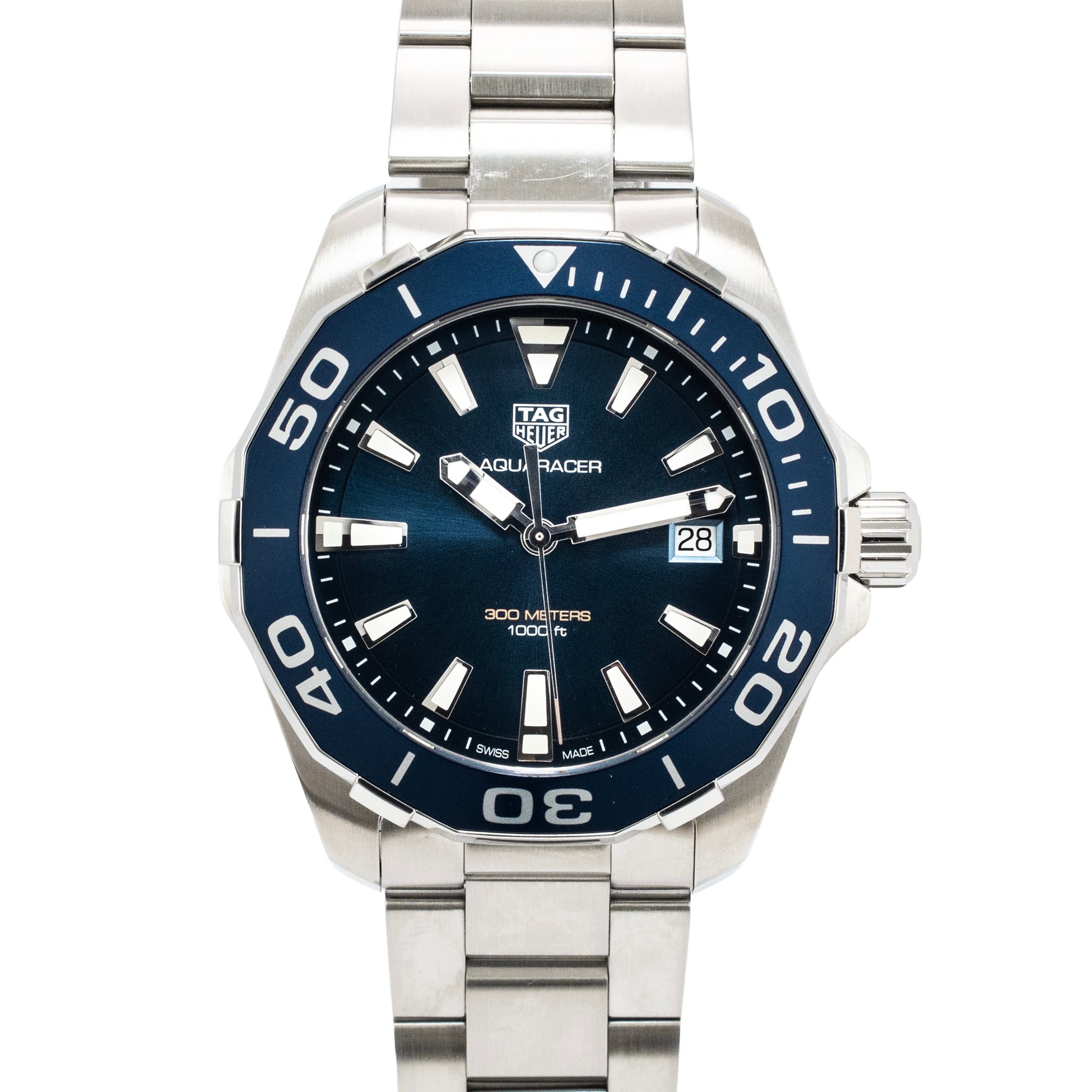 Tag Heuer Aquaracer 300M 41MM way111c Blue Dial Stainless Steel Quartz Watch