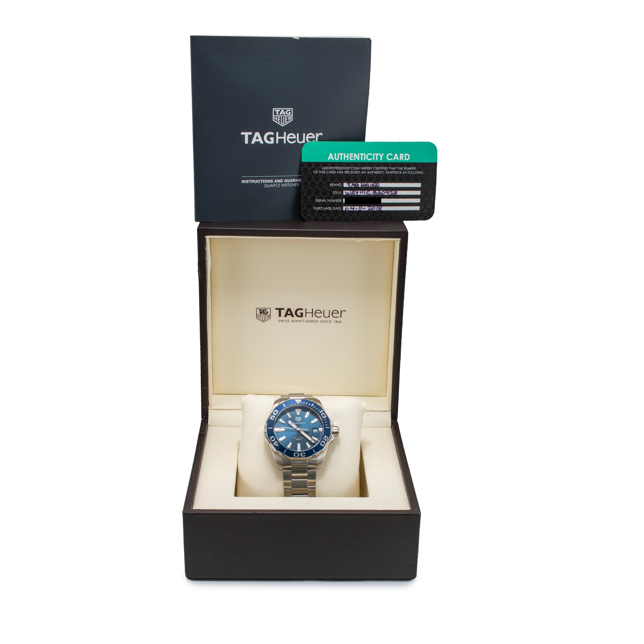 Tag Heuer Aquaracer 300M 41MM way111c Blue Dial Stainless Steel Quartz Watch