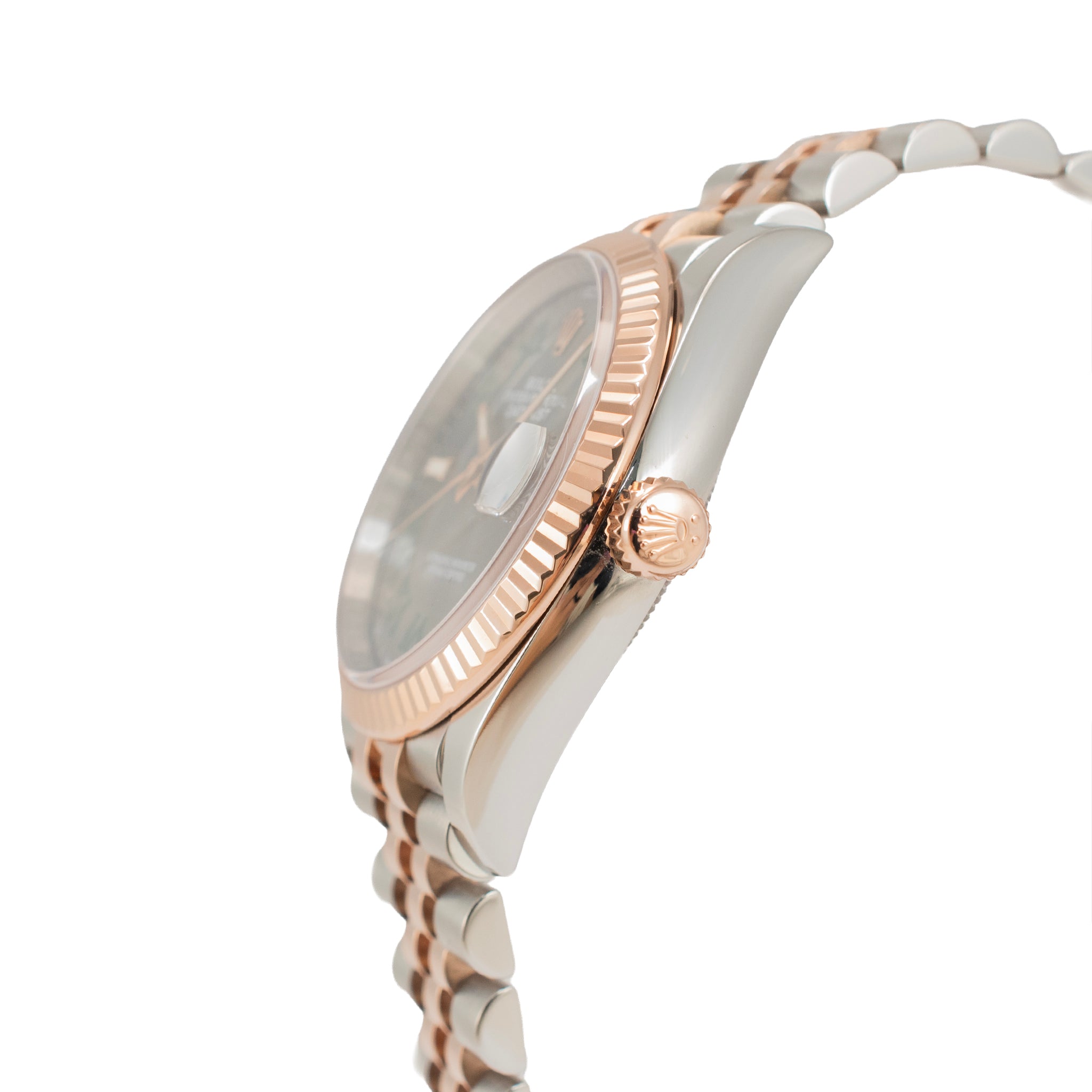 Rolex Datejust 36MM 126231 Wimbledon Jubilee Fluted Rose Gold Steel Watch