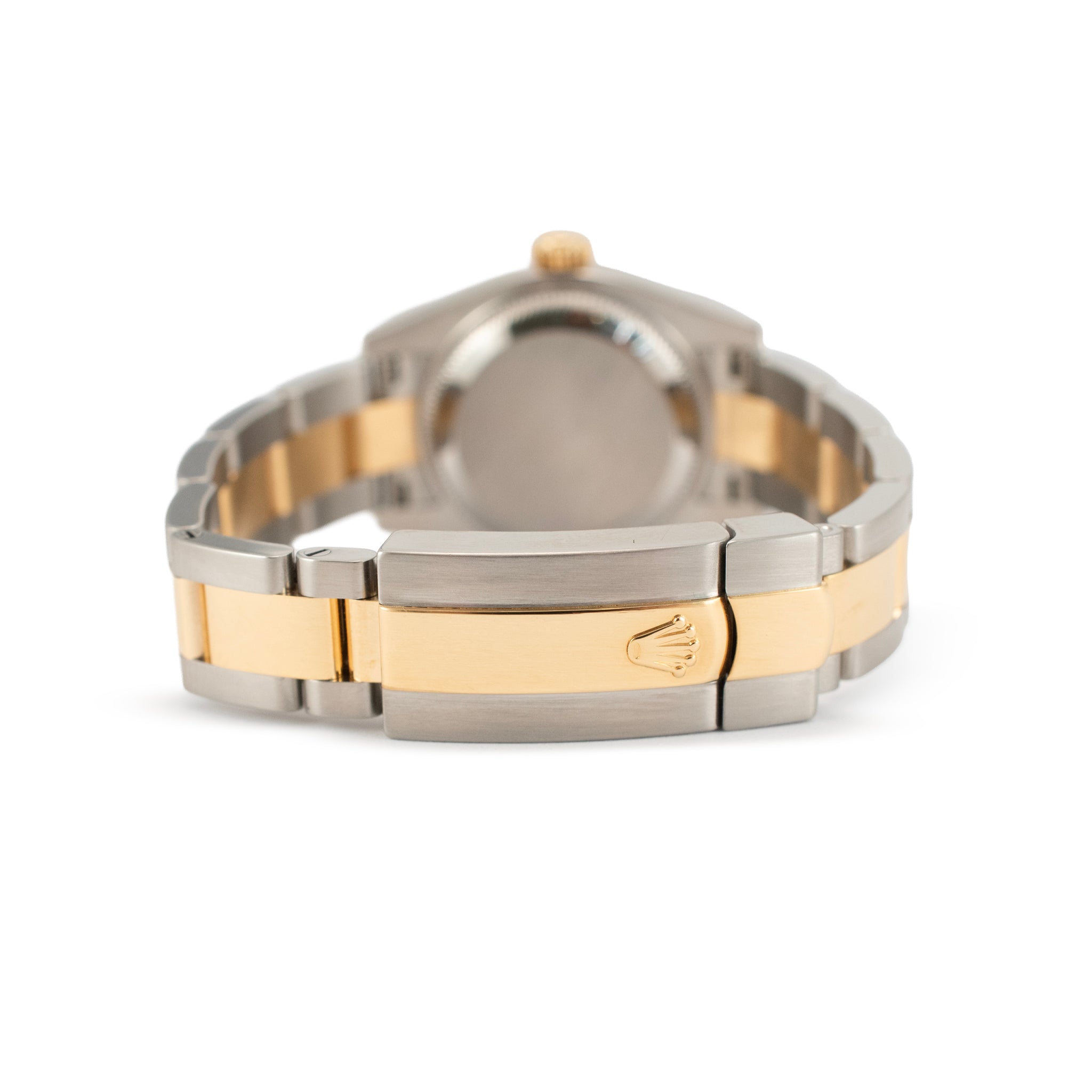 Ladies Rolex Datejust 26MM 179173 White Roman Oyster Two Tone Gold Steel Watch