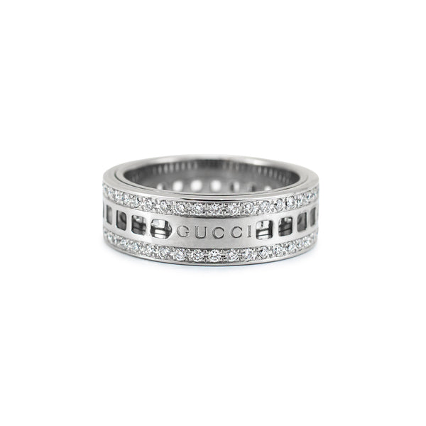 Gucci 18K white gold Diamond Band | DJP Jewelers
