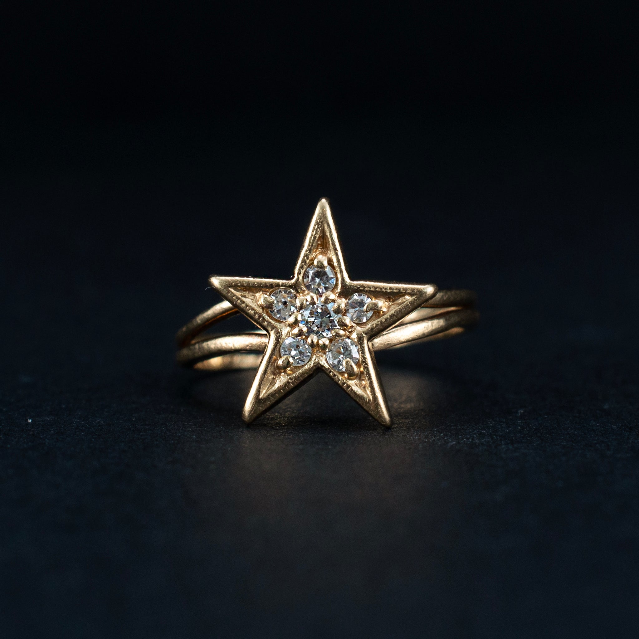 Vintage 14K Yellow Gold 0.08ct Diamond Band Ring 2.09g 4½" 453465 available at DJP Jewelers & Luxury Buyers