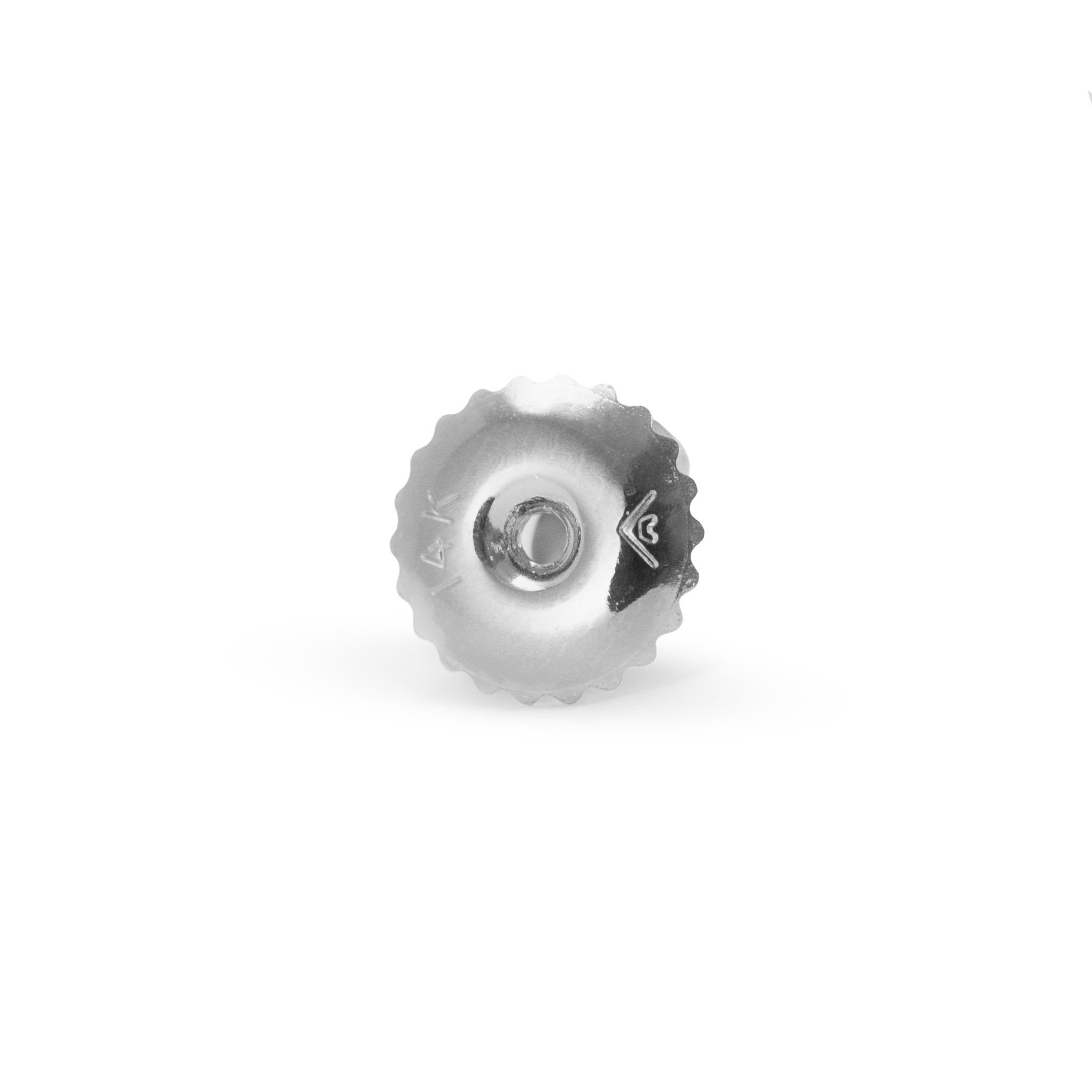Unisex 14K White Gold 1.29ctw Round Diamond Screw Back Stud Earrings