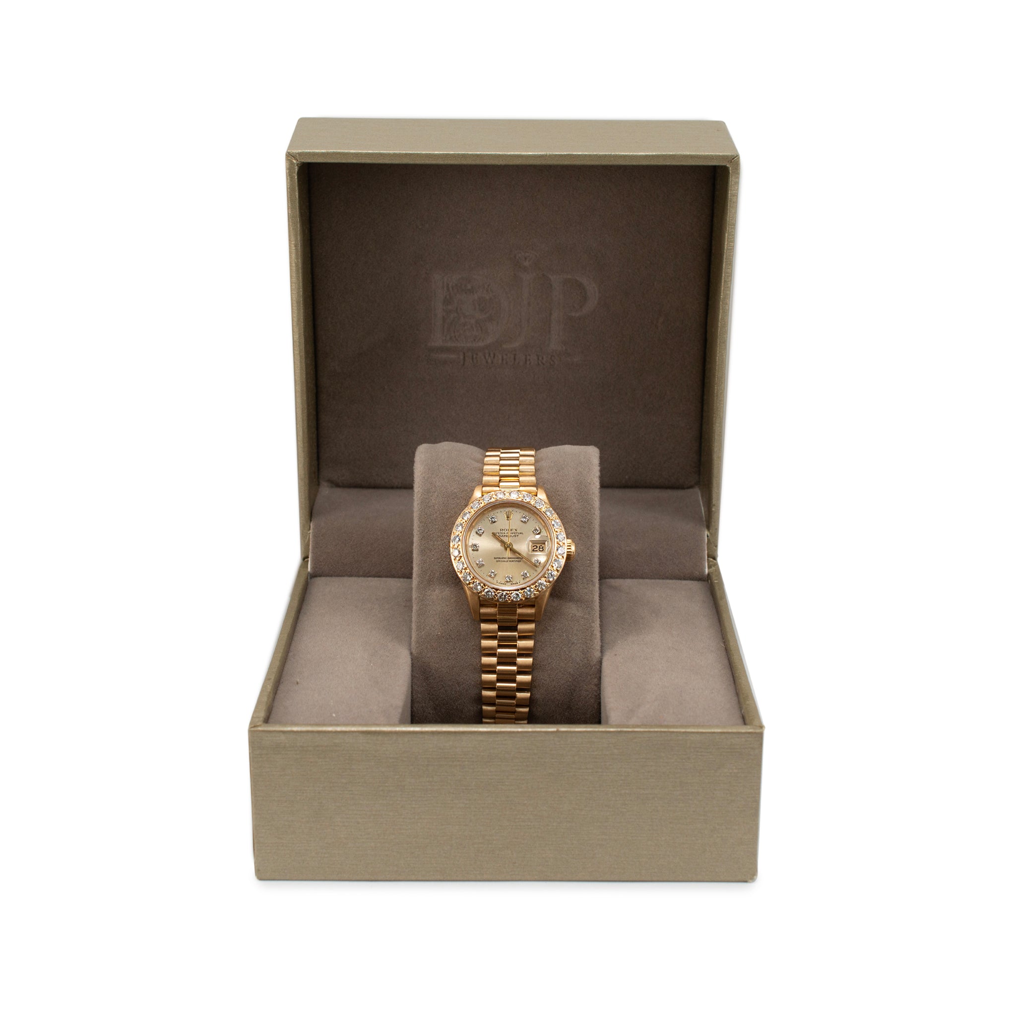 Ladies Rolex Datejust Presidential 26MM 69178 18K Yellow Gold Diamond Watch