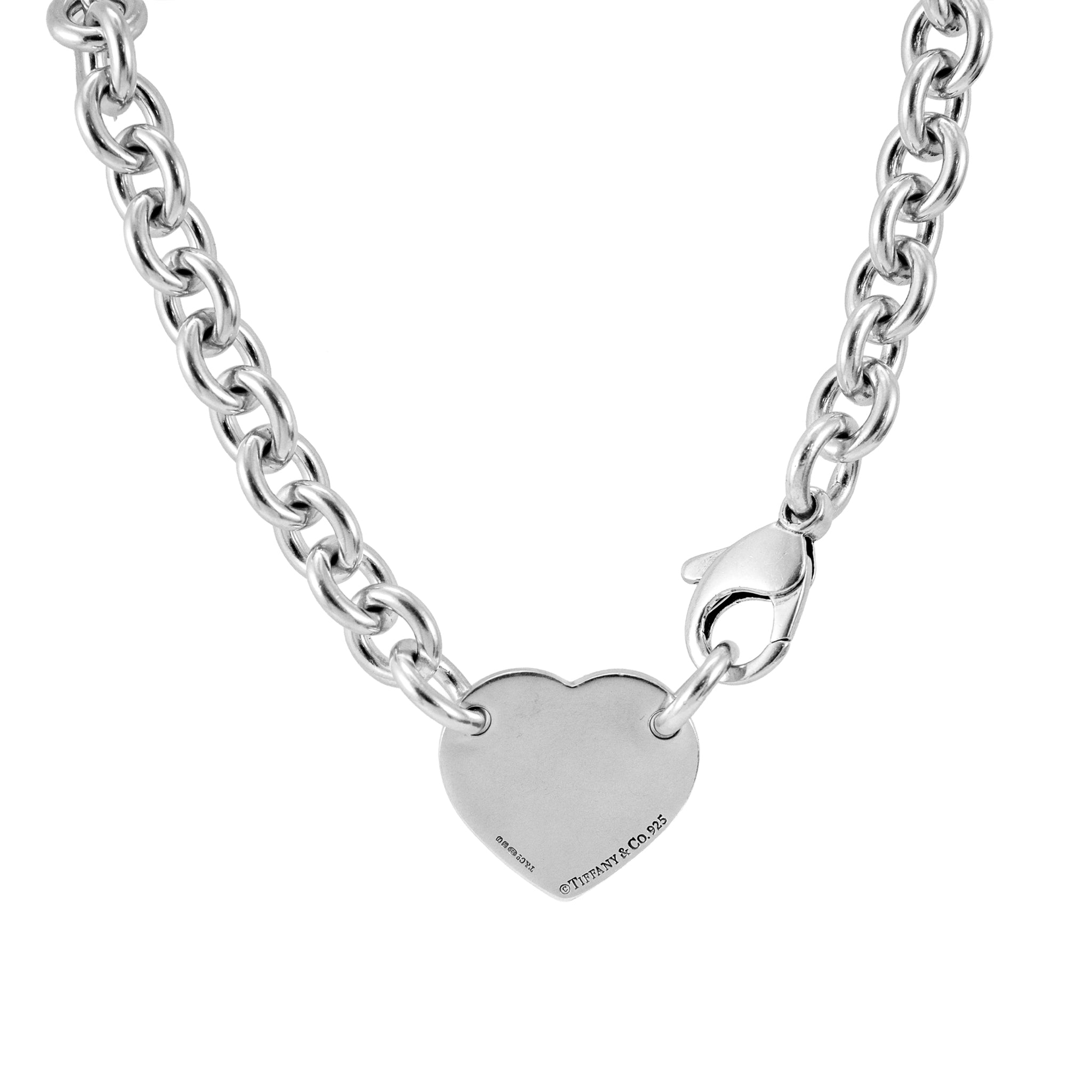 Retired Tiffany & Co. Return to Tiffany Heart Tag 925 Silver Pendent Necklace