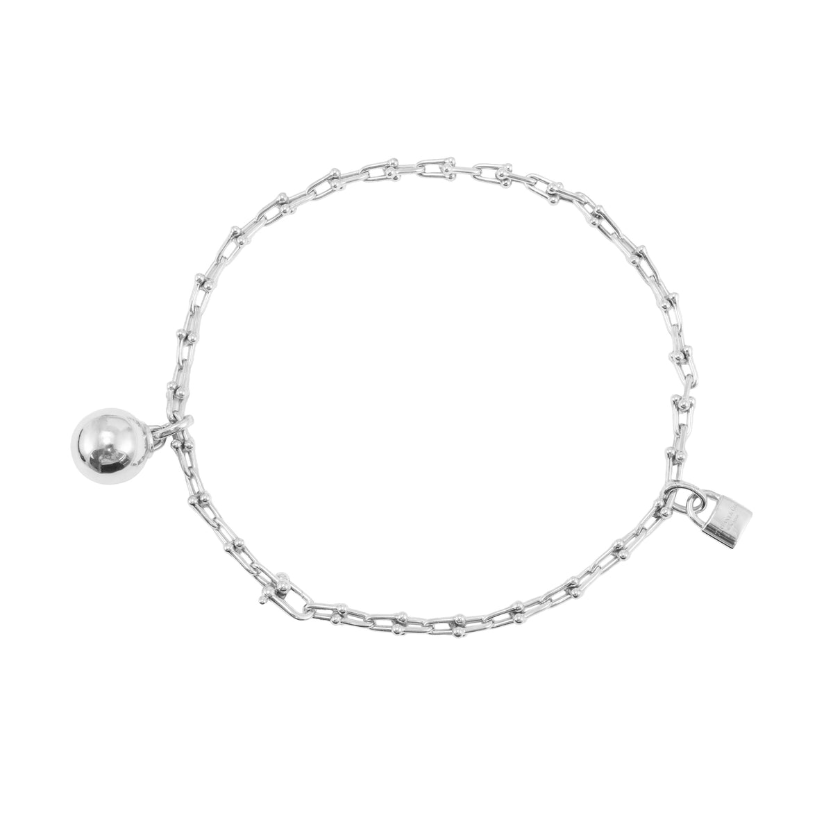 Tiffany & Co. Hardwear Collection Small Wrap Silver Charm Chain Link Bracelet