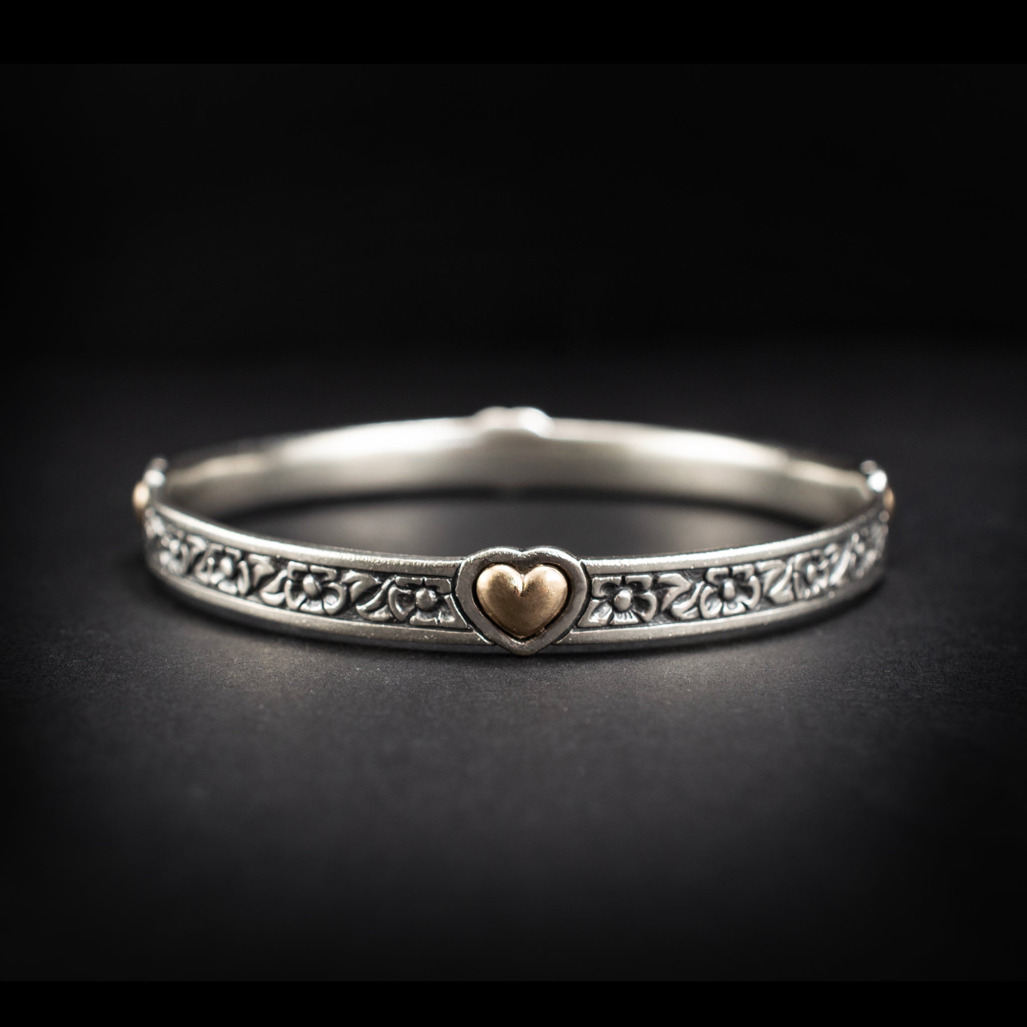 Link Bracelet Bangle Sterling Silver & 14K Yellow Gold Modern Style 453972 available at DJP Jewelers & Luxury Buyers