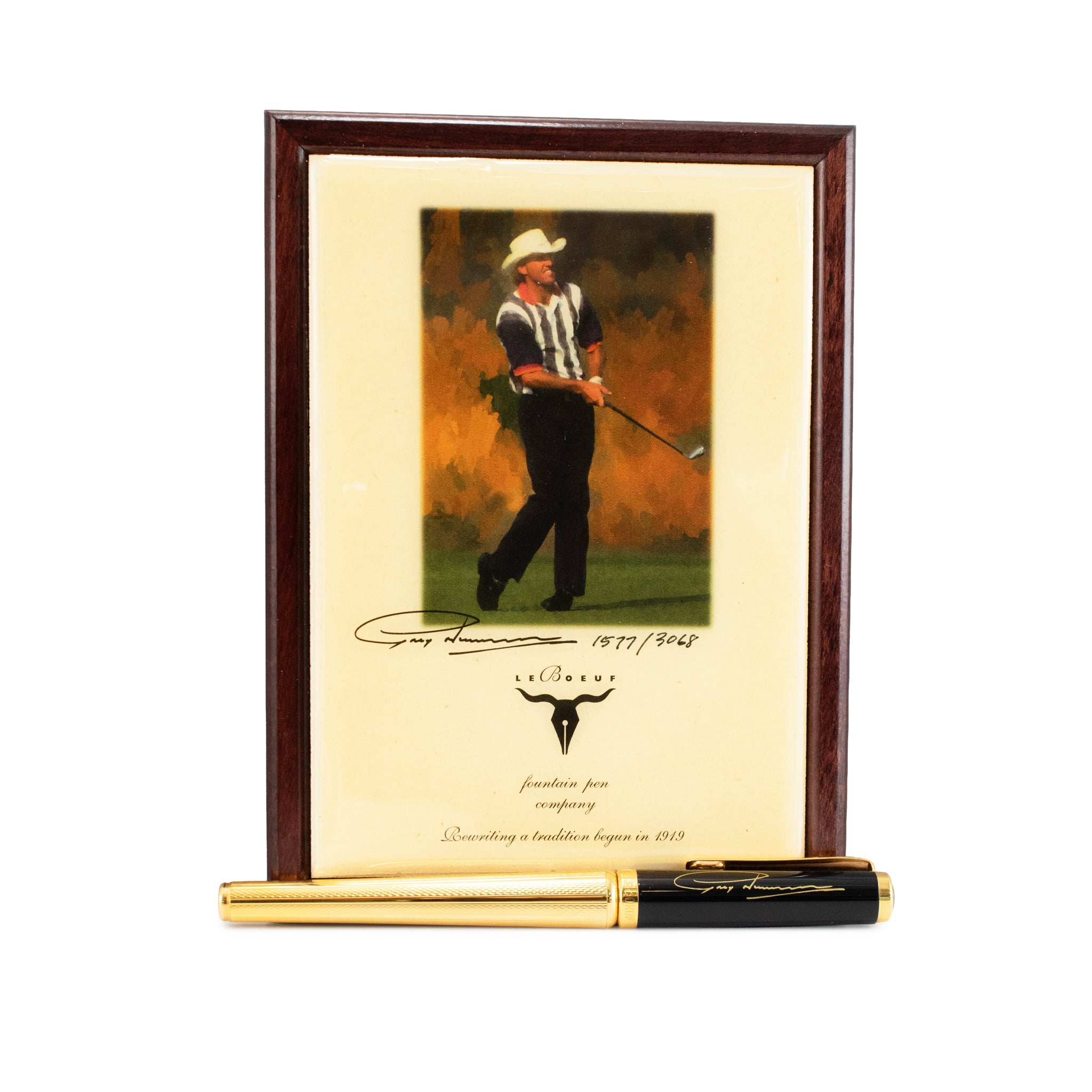 Leboeuf Greg Norman 18K Yellow Gold Nib Limited Edition Fountain Pen