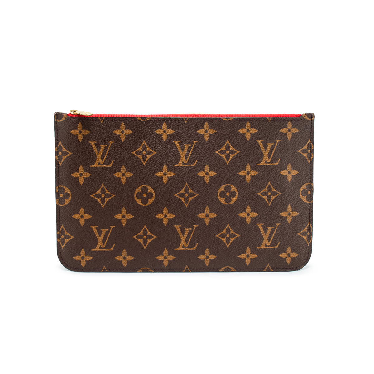 Louis Vuitton Monogram Canvas Neverfull Pochette Wristlet Clutch Bag