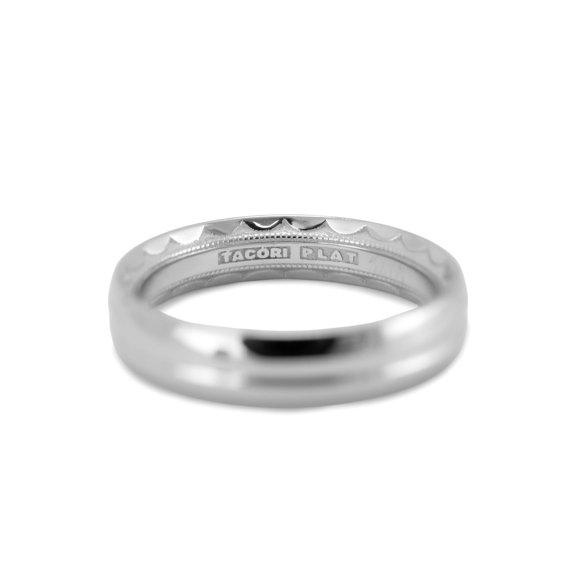 Men’s Tacori Platinum Classic Streamline Finish Wedding Band Ring