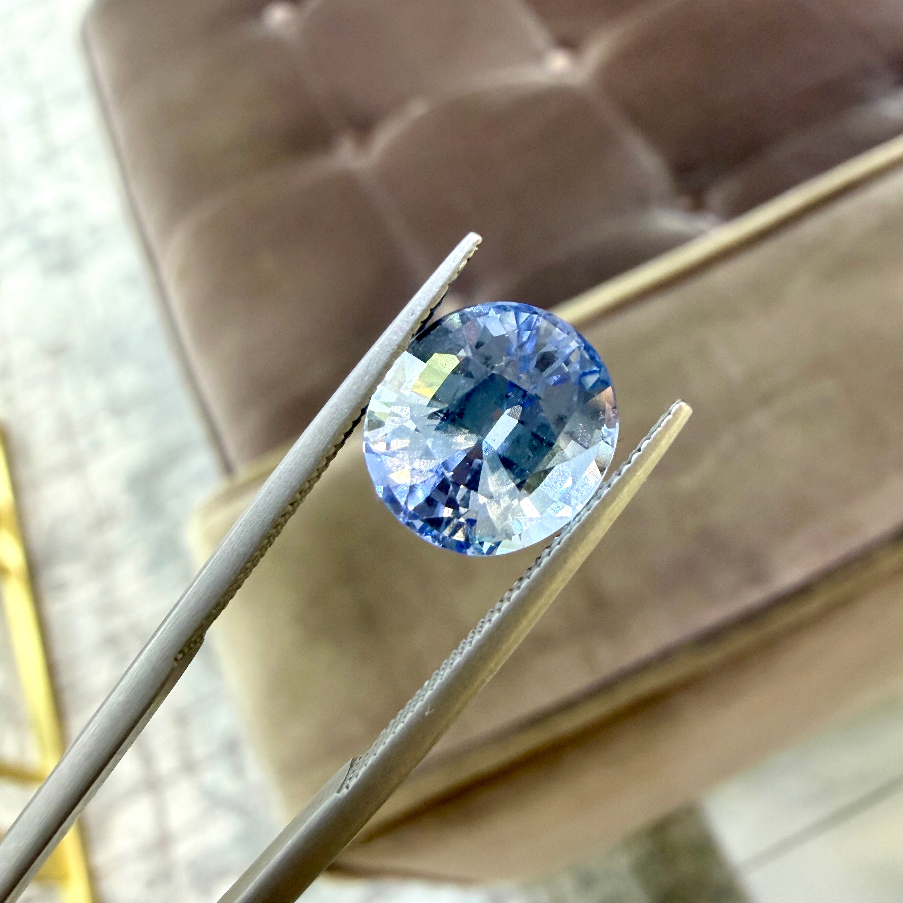 Natural 5.87ct Gia Oval Shape Cut Blue Loose Sapphire