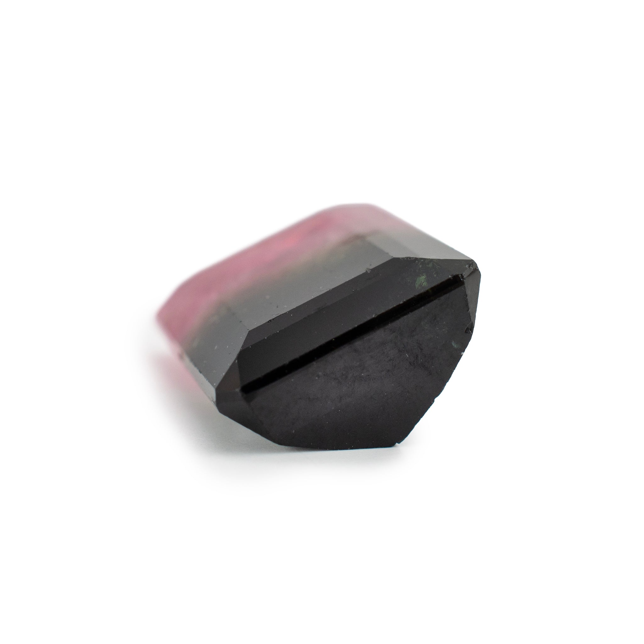 Natural 21.98ct Gia Emerald Cut Shape Zoned Green Pink Loose Tourmaline