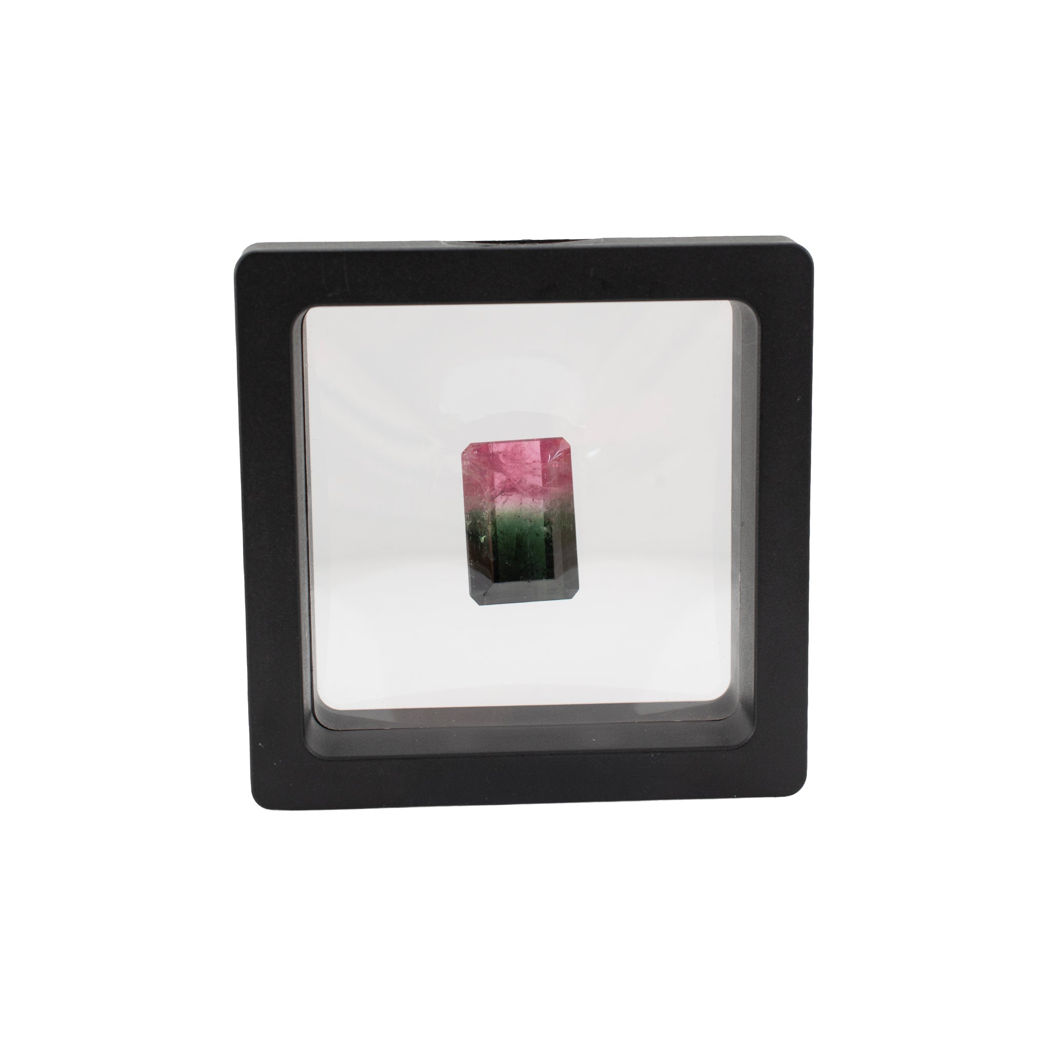 Natural 21.98ct Gia Emerald Cut Shape Zoned Green Pink Loose Tourmaline