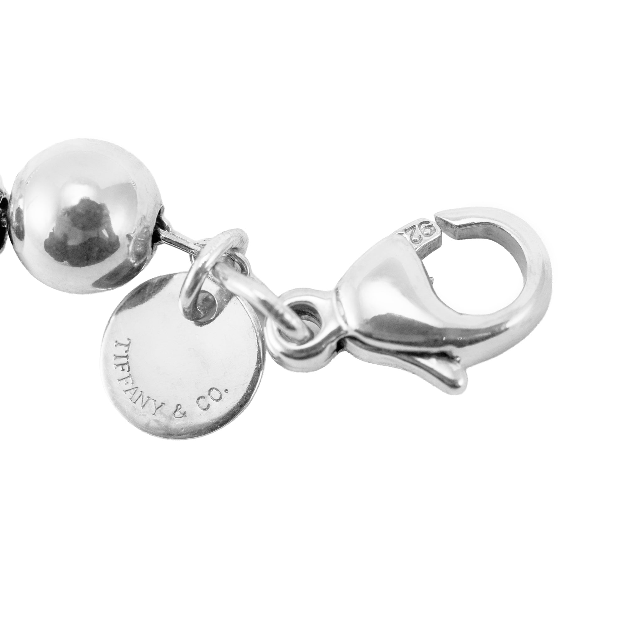 Tiffany & Co. Hardwear 925 Sterling Silver Graduated Ball Beads Chain Necklace