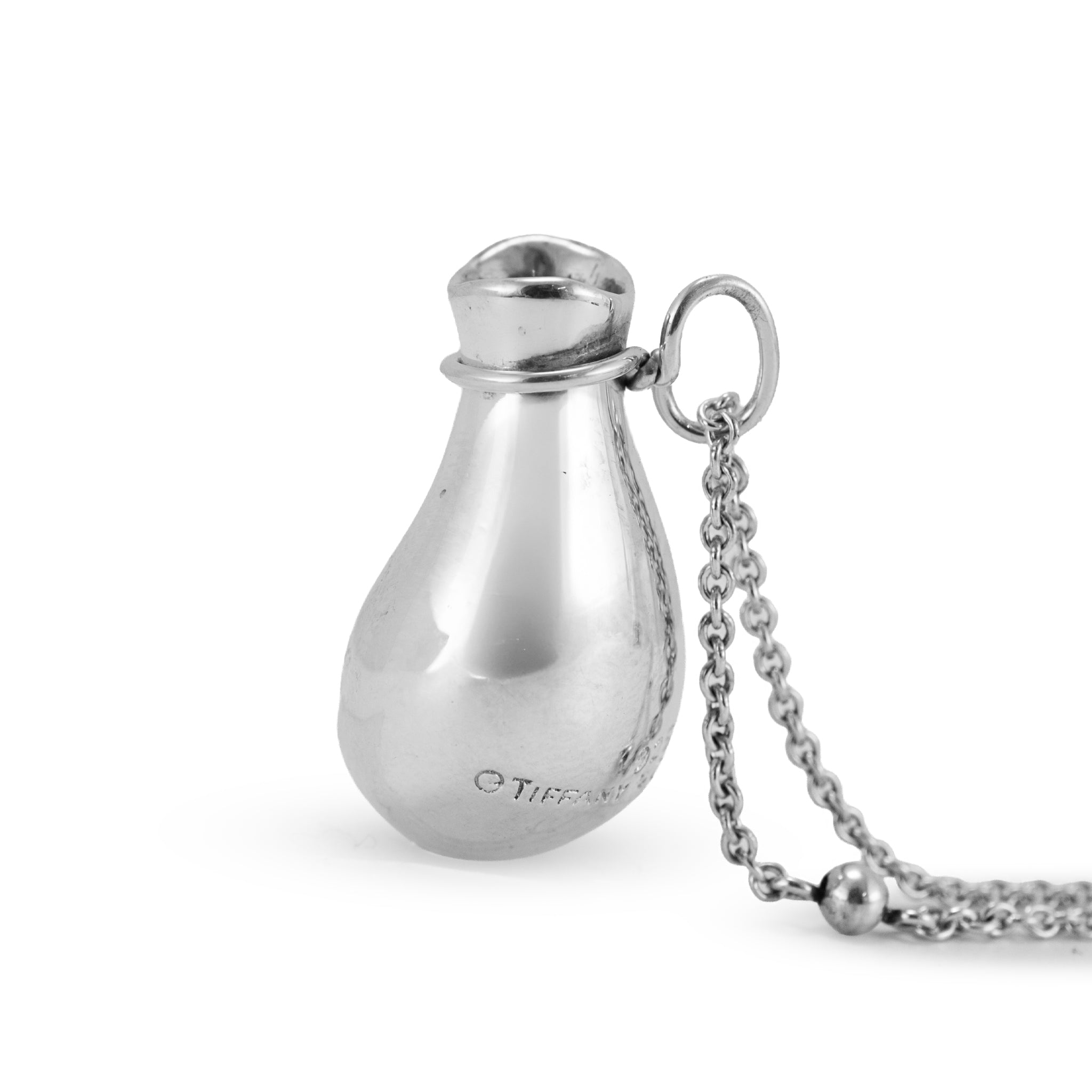 Vintage Tiffany & Co. Elsa Peretti Sterling Silver Buttle Jug Pendant Necklace