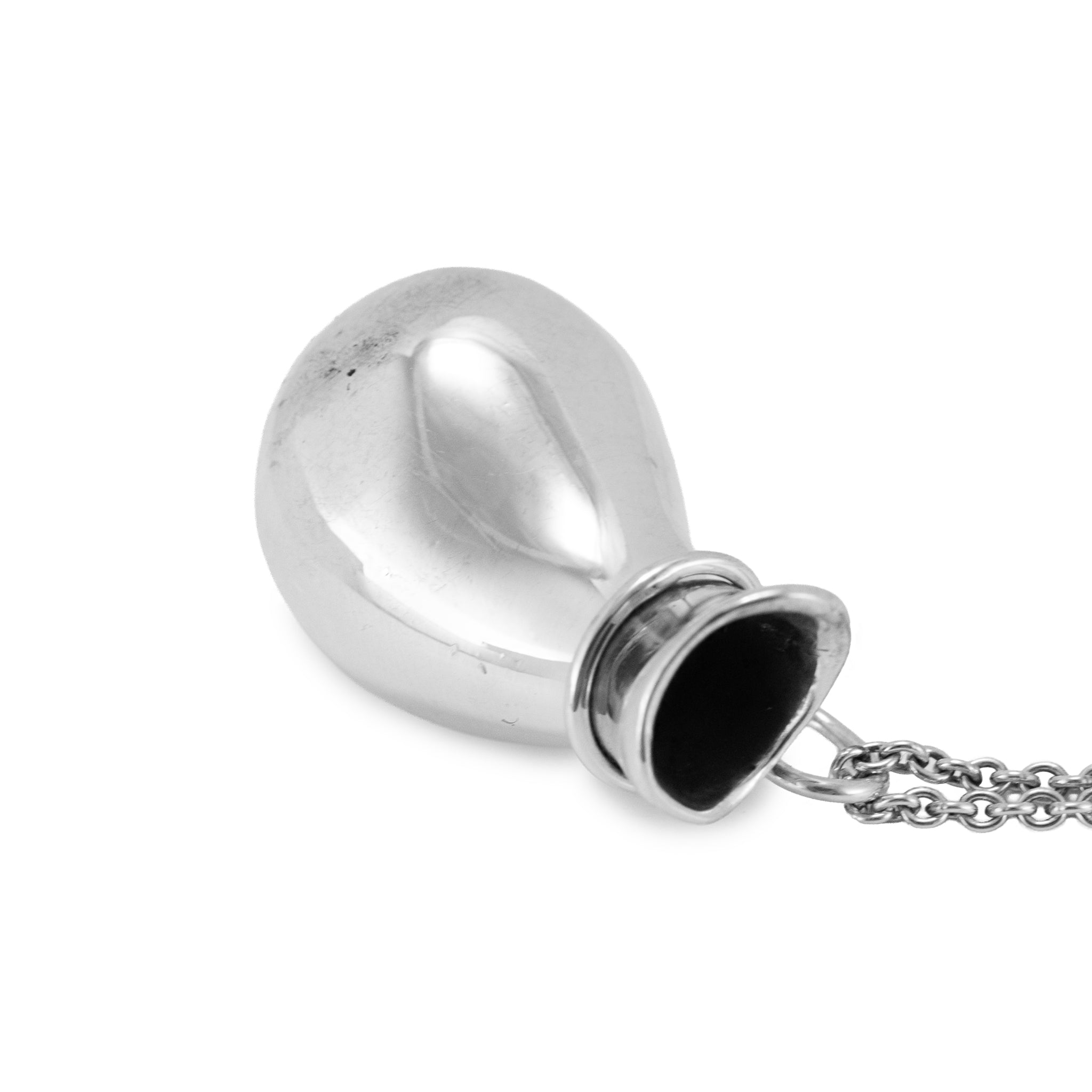 Vintage Tiffany & Co. Elsa Peretti Sterling Silver Buttle Jug Pendant Necklace