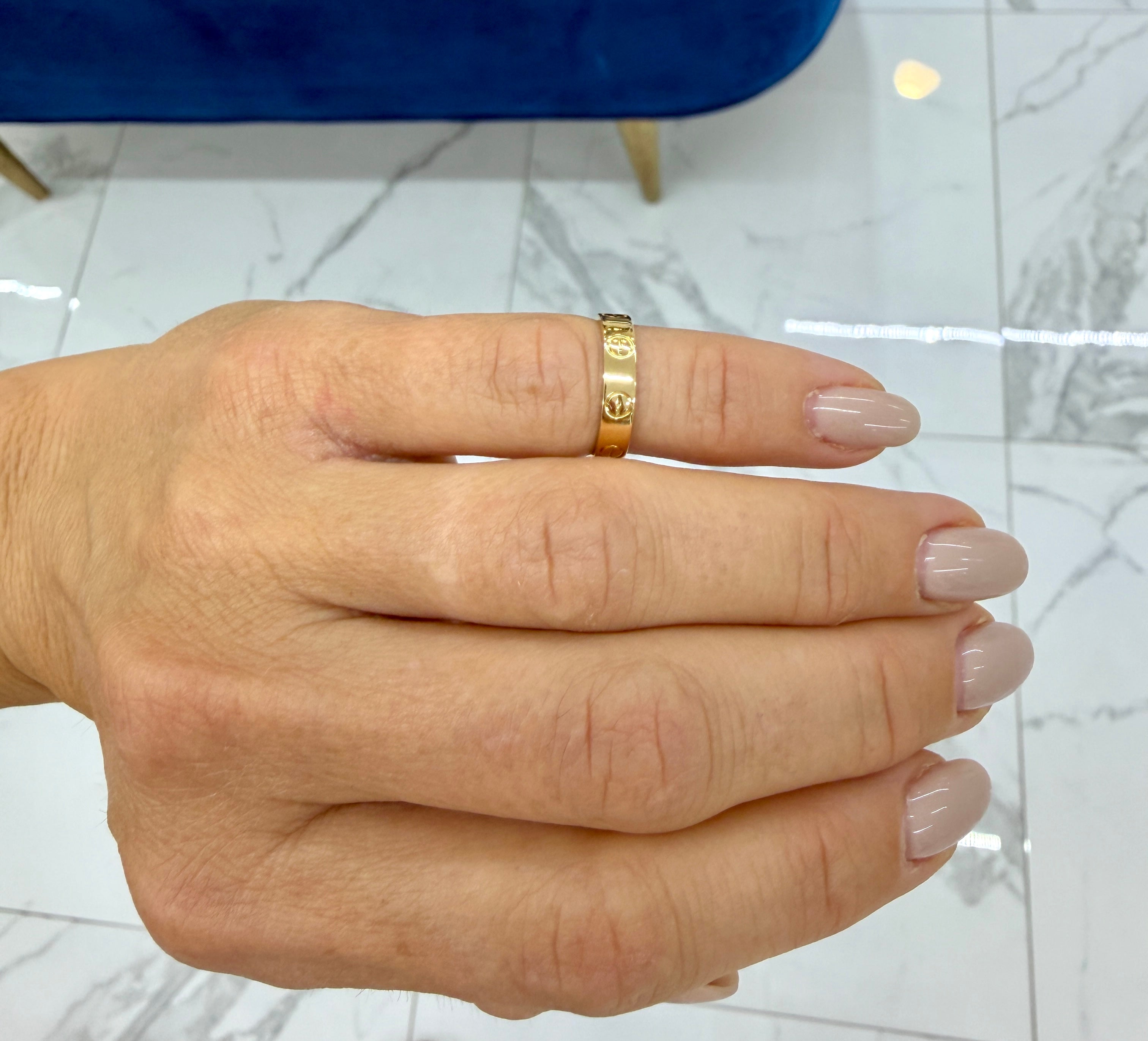 Cartier 18K Yellow Gold Small Model Love Band Ring