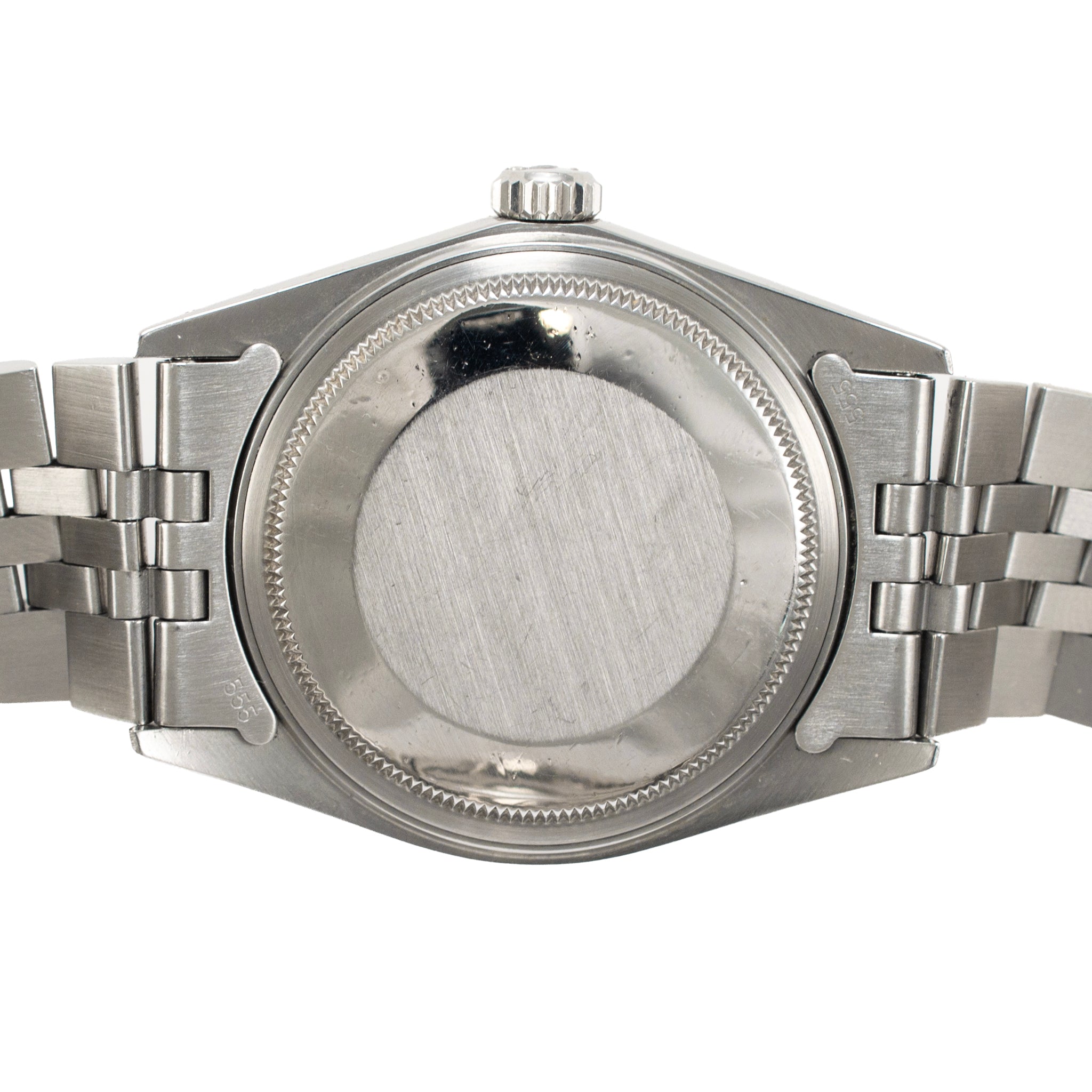 Rolex Date Just 36MM 16014 Silver Dial 18K White Gold Stainless Steel Watch