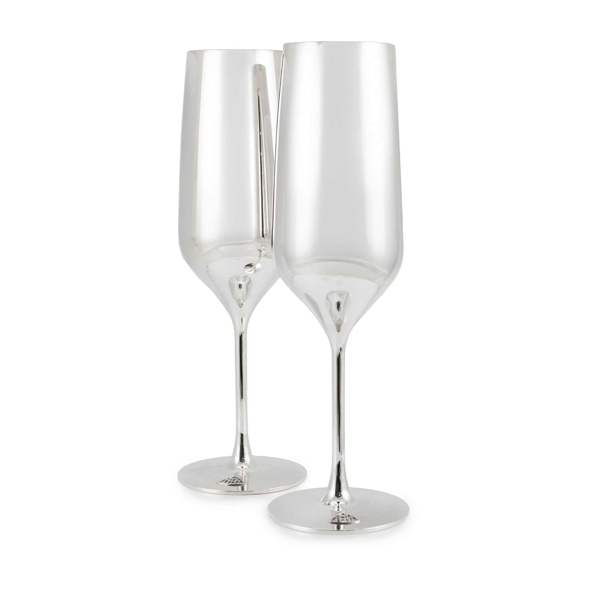 Maybach by Robbe & Berking Pair of Silver Plated Champagne Flute